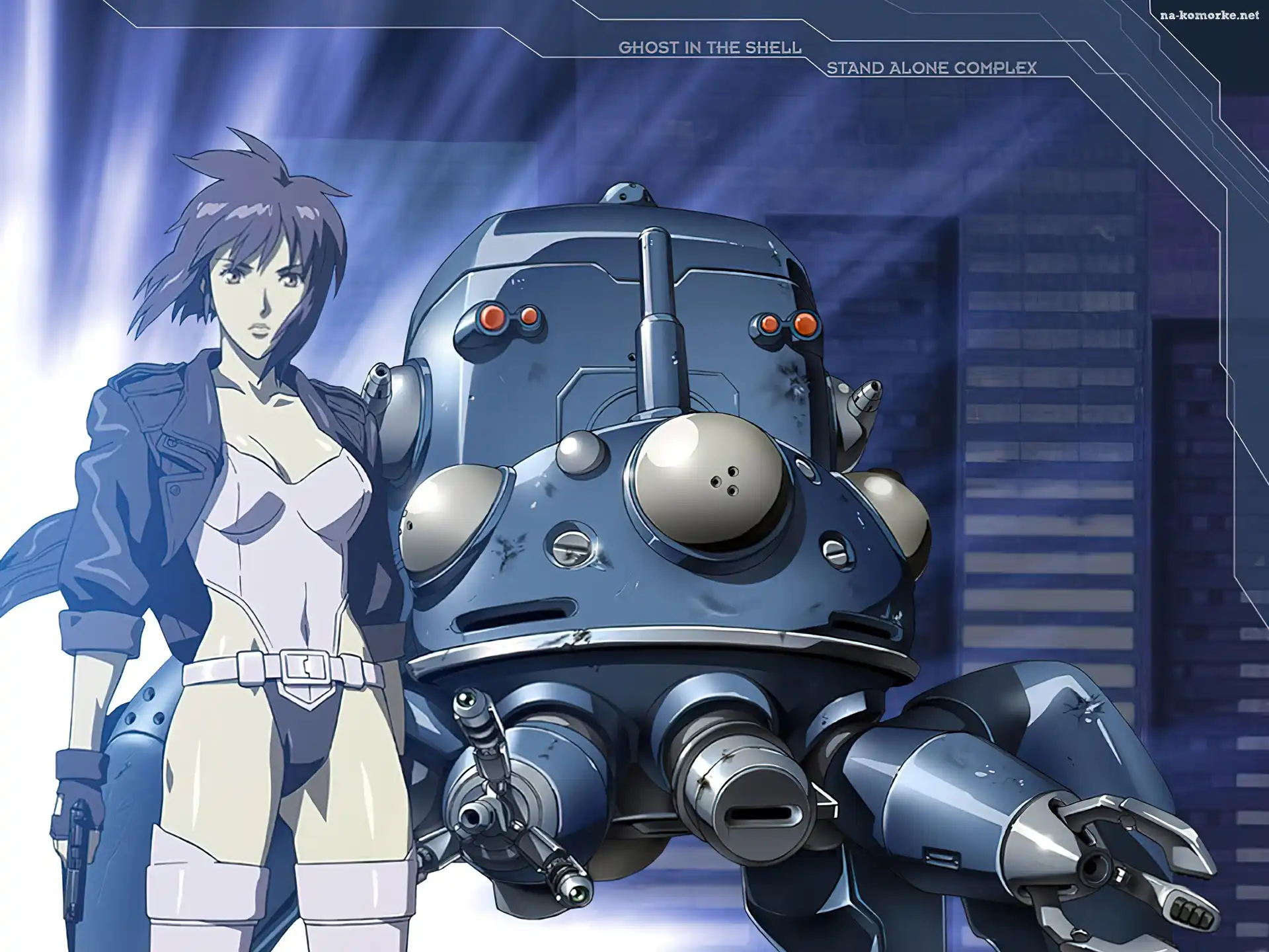 kobieta, pistolet, robot, Masamune Shirow