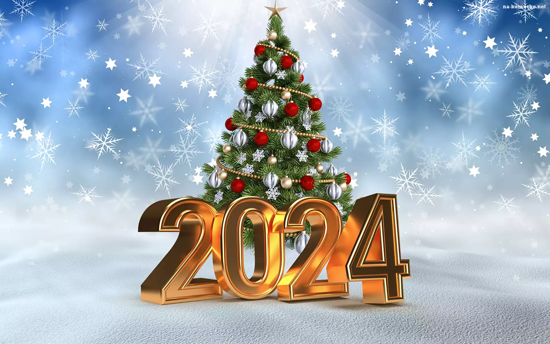 Choinka, Gwiazdki, Nowy Rok, Data 2024