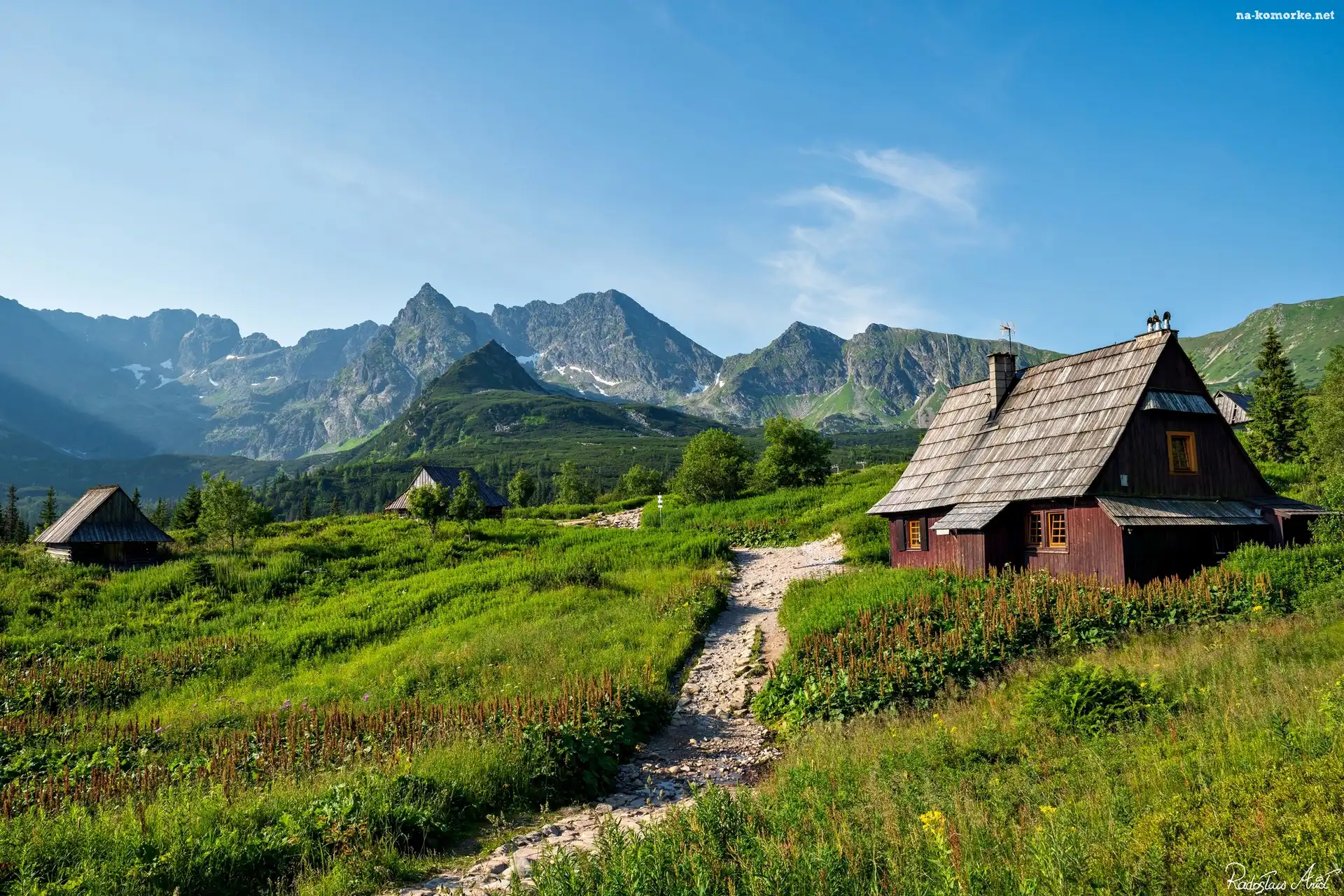 Domki, Tatry, Polska, Góry, Droga, Królowe Rówienki, Hala Gąsienicowa, Drewniane, Zakopane