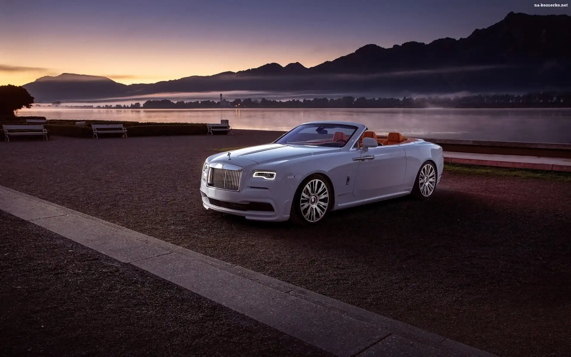 Rolls-Royce Dawn Spofec, Rzeka, 2016, Zachód słońca