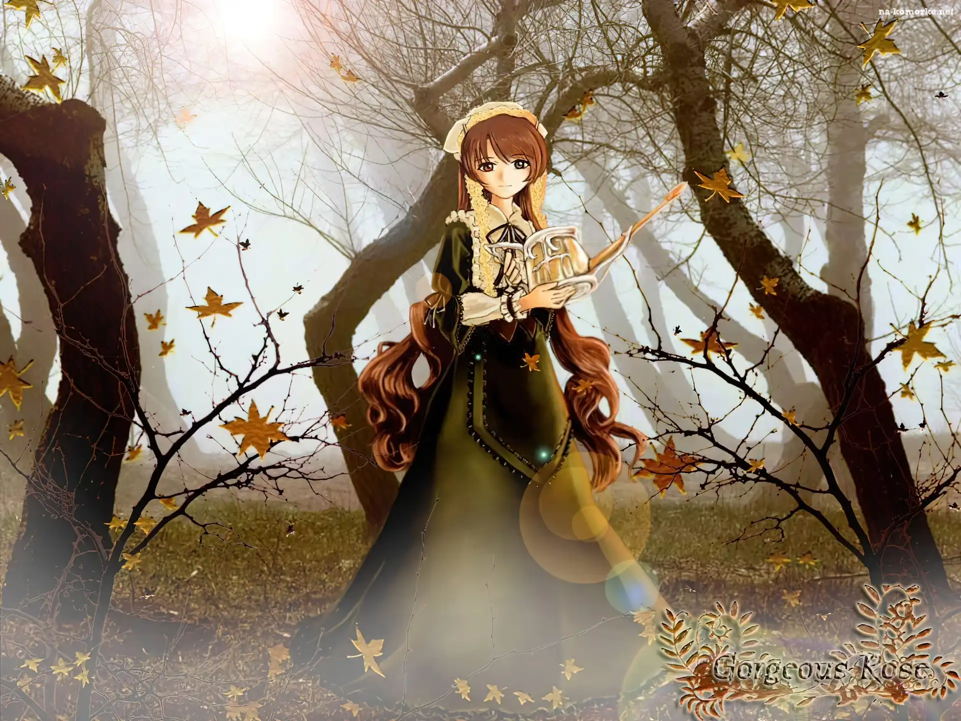 kobieta, drzewo, Rozen Maiden, suknia