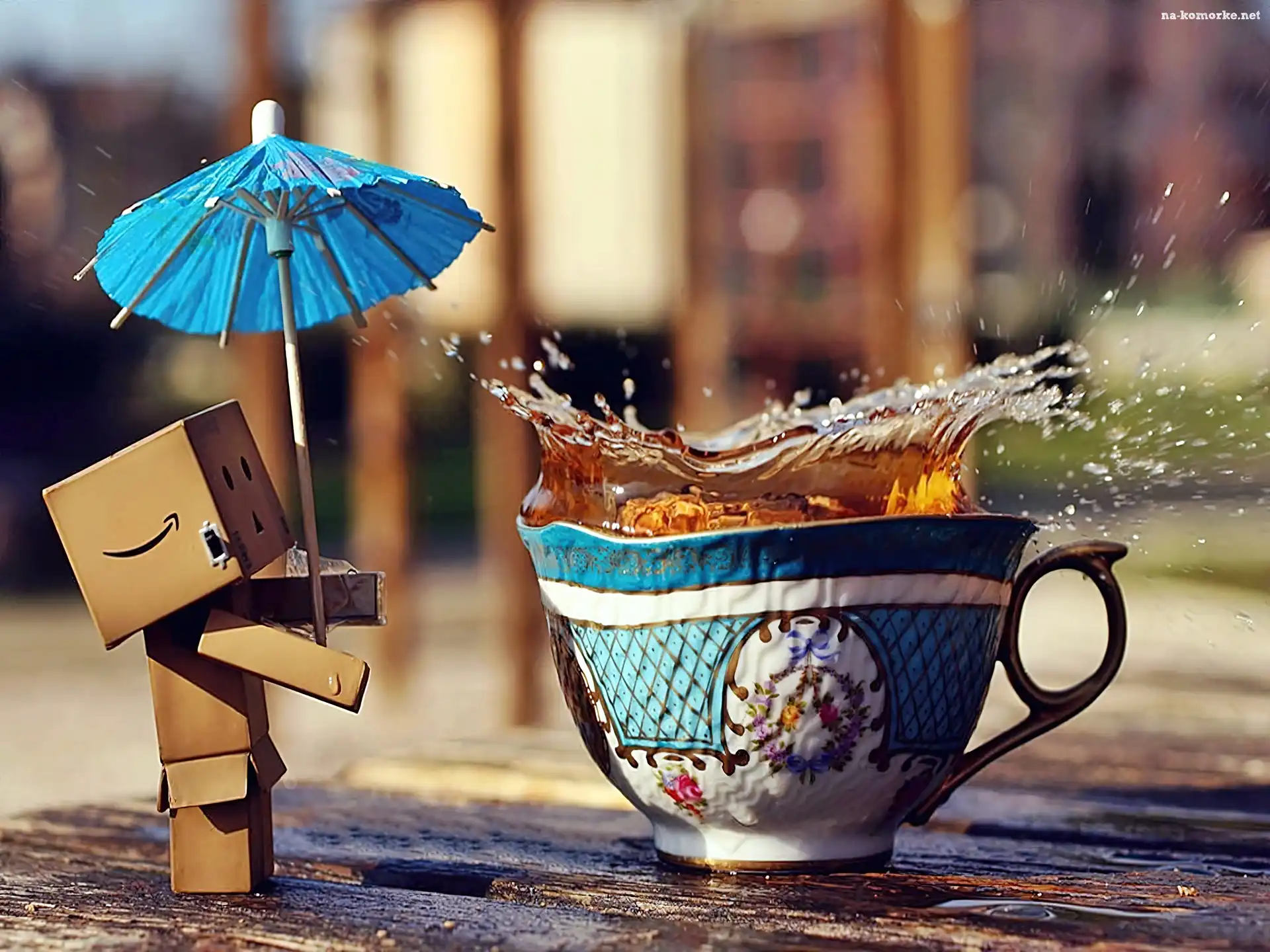 Rozmycie, Danbo, Parasolka, Filiżanka, Herbata