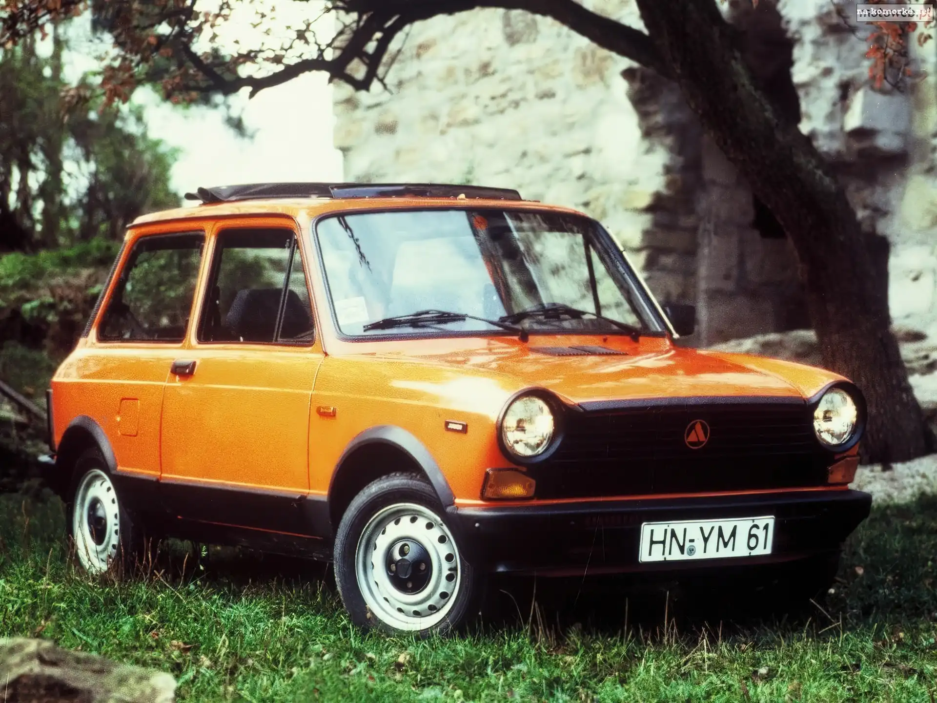 Ruiny, Pomarańczowy, Autobianchi A112, Dach, Rozsuwany