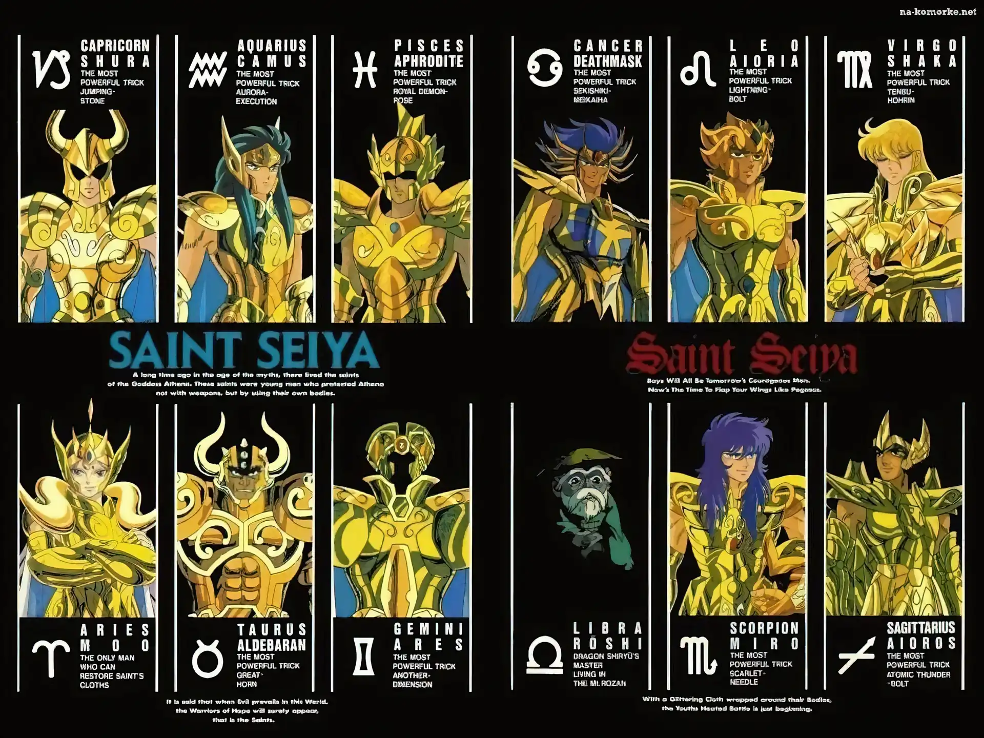 Saint Seiya, karty, zodiak, ludzie