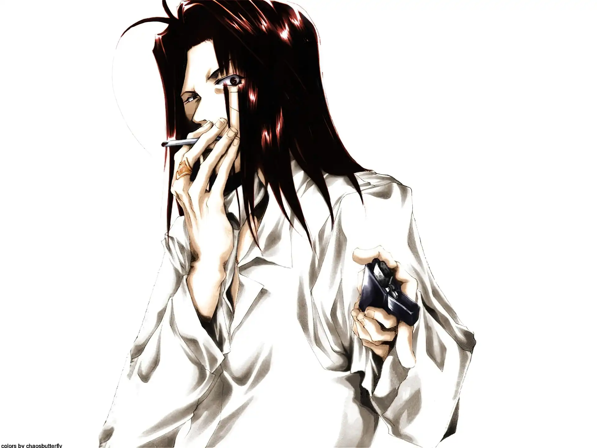 papieros, zapalniczka, Saiyuki, facet
