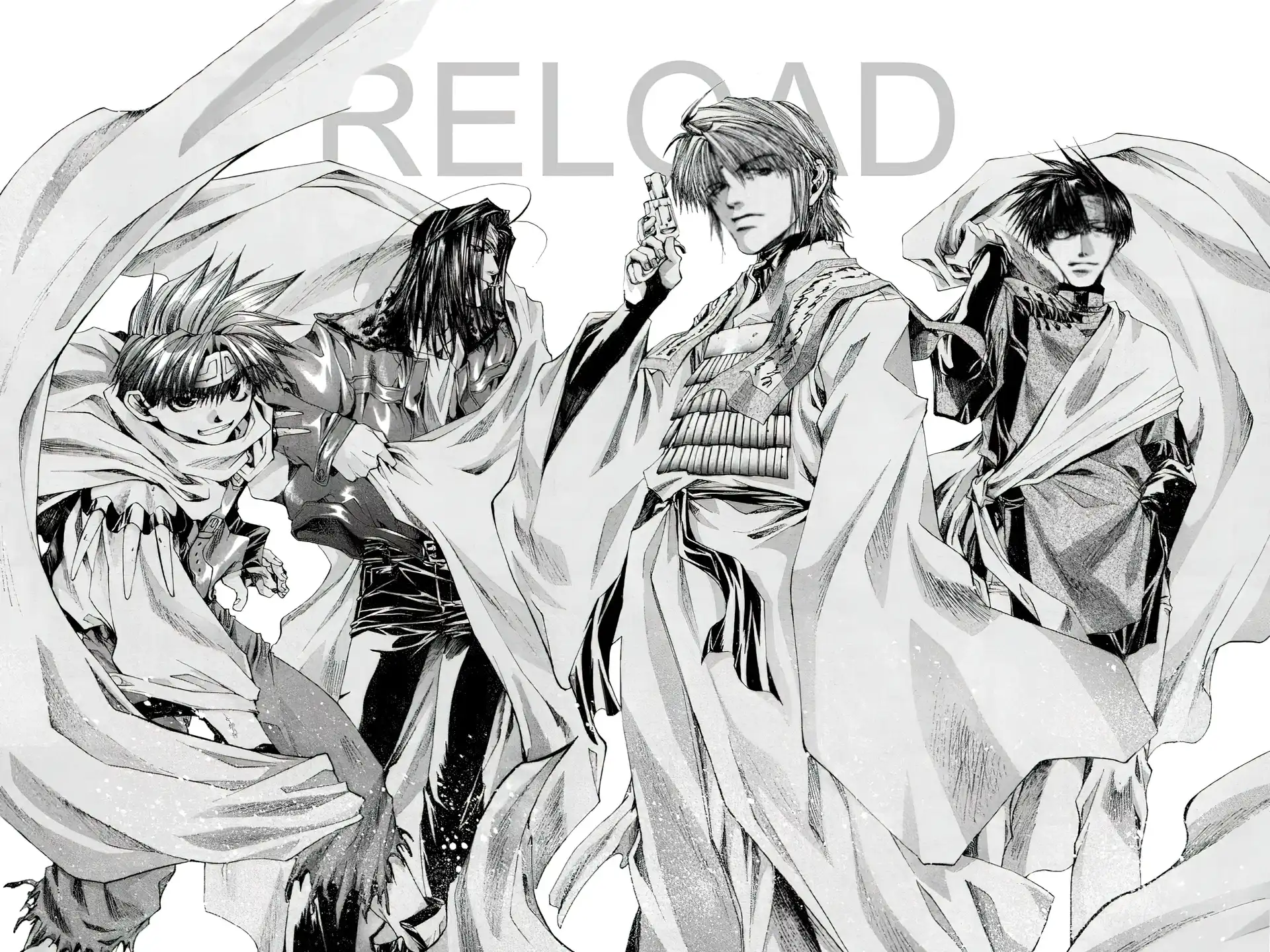 Saiyuki, ludzie, reload, pistolet