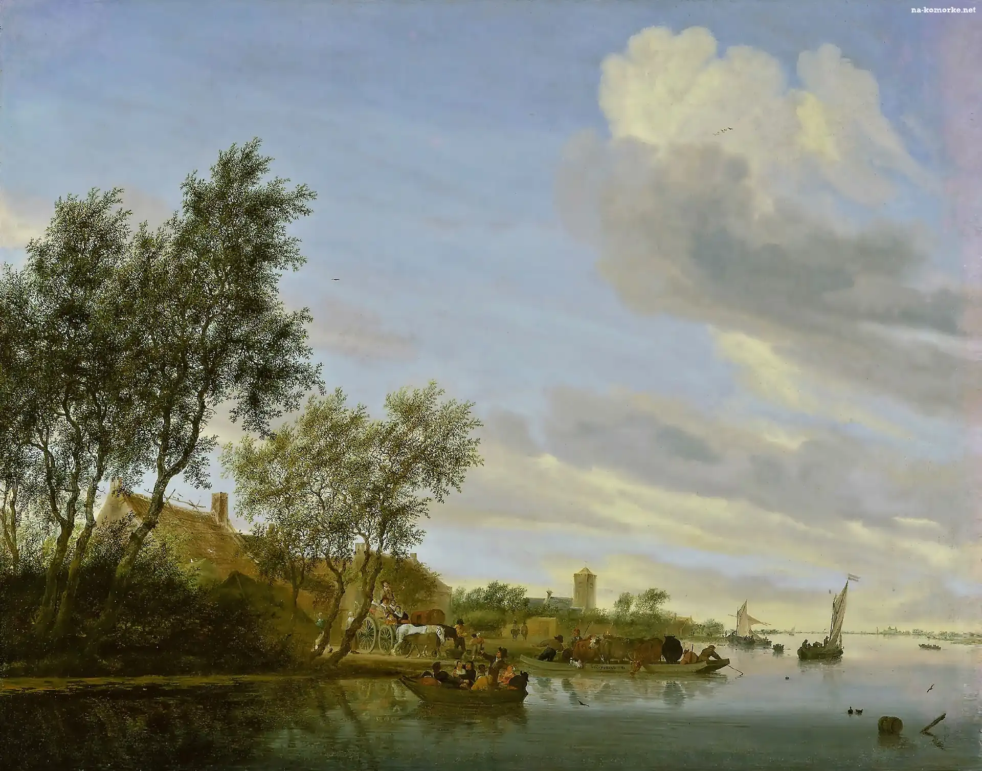 Salomon, Obraz, van Ruysdael, Przy Promie