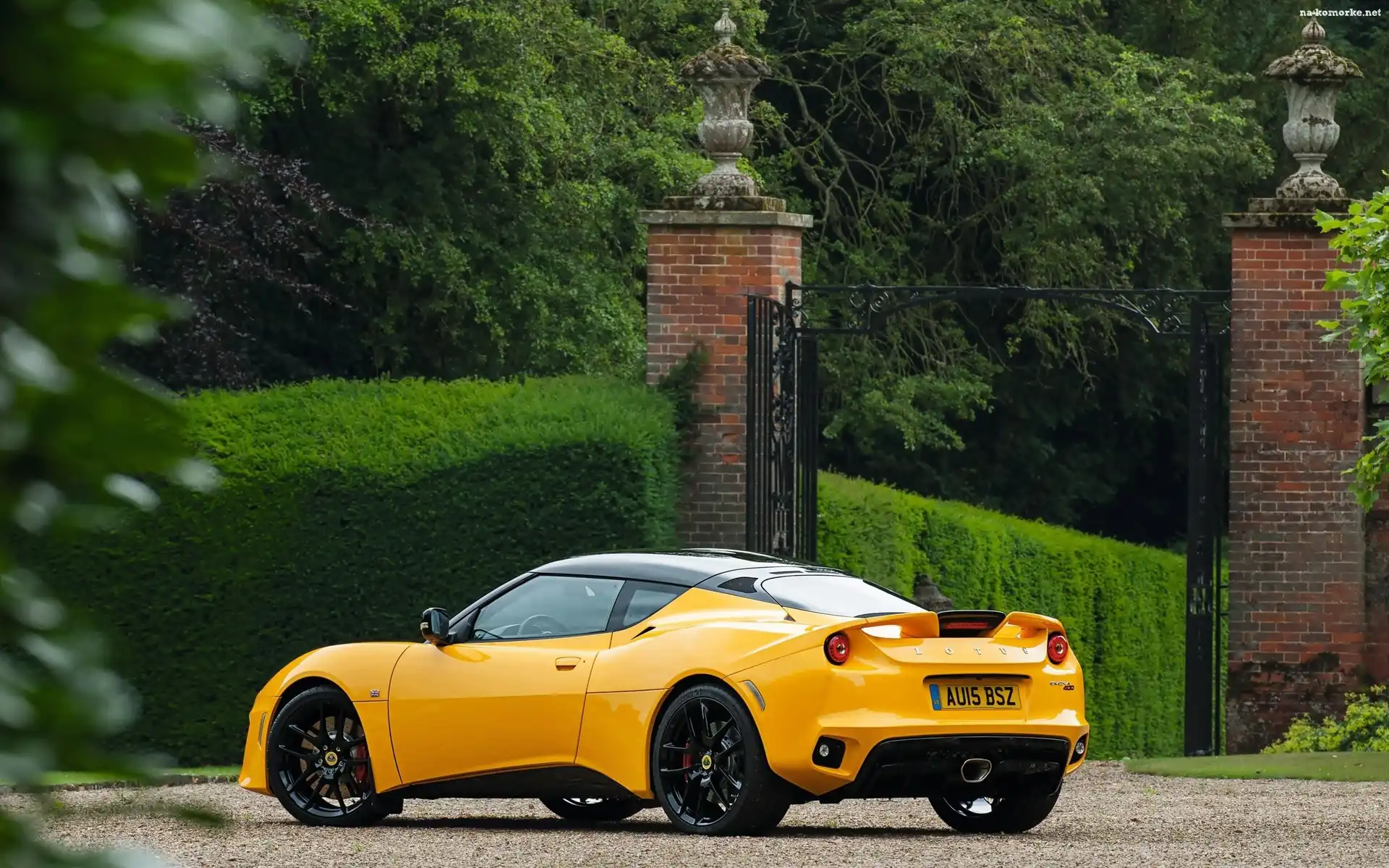 Samochód, Drzewa, Lotus Evora, Park