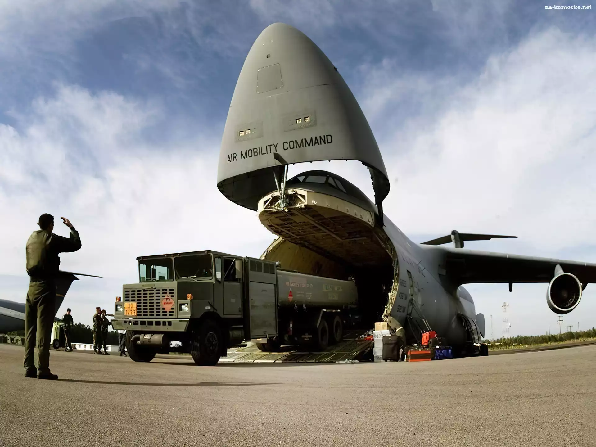 Samolot, C-5 Galaxy, Transportowy, Wyładunek