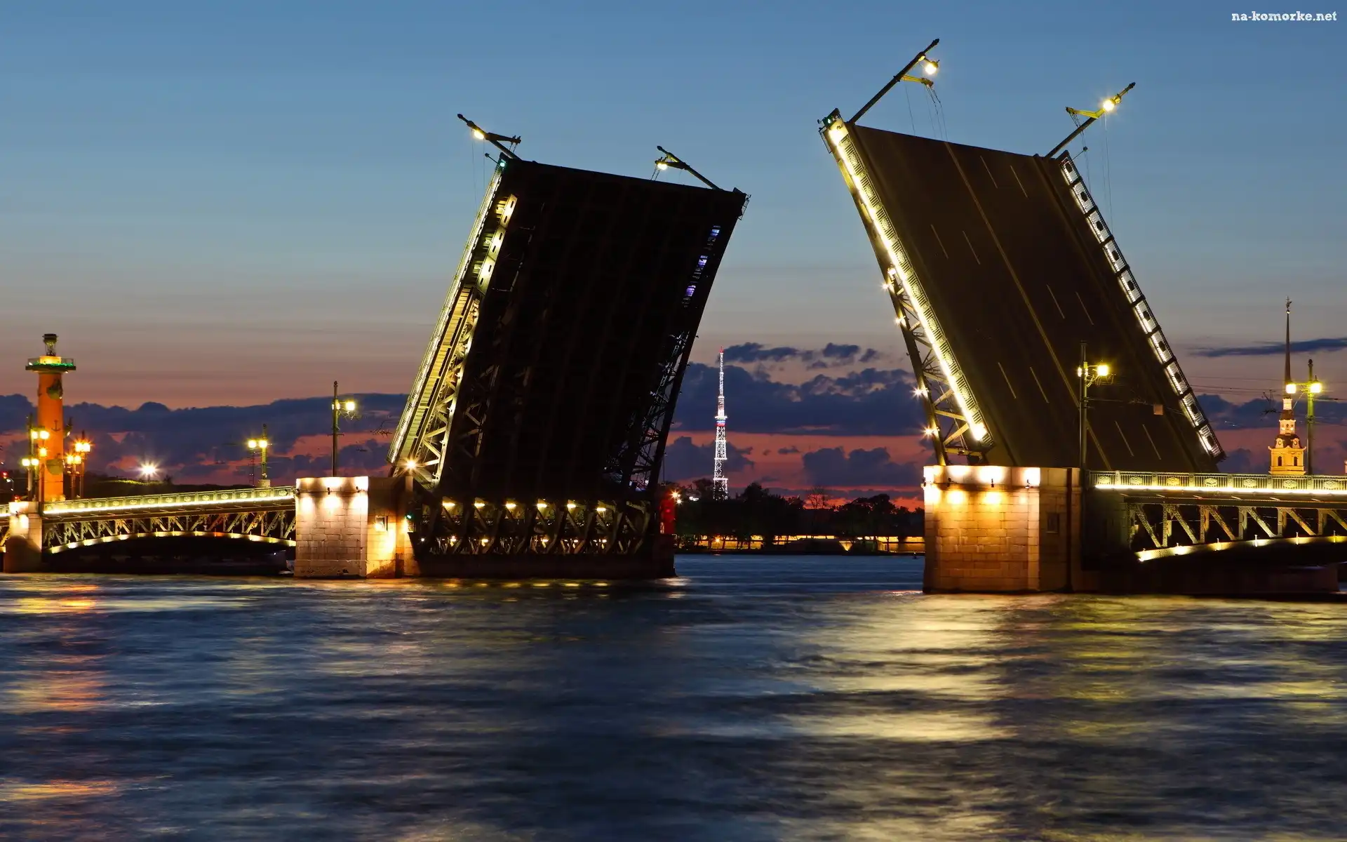 Sankt Petersburg, Otwarty, Most, Rzeka, Rosja