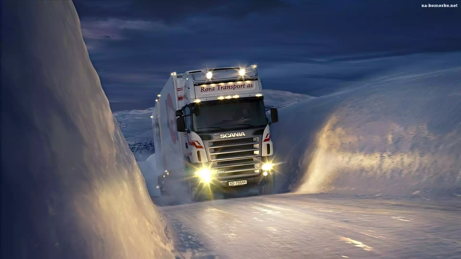 Scania, Droga, Zima, Lodowa