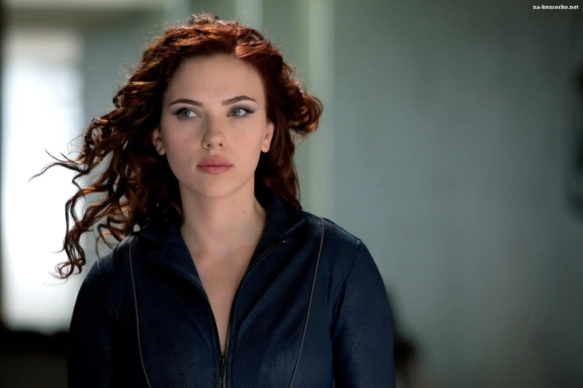 Scarlett Johansson, Włosy, Makijaż, Rozwiane