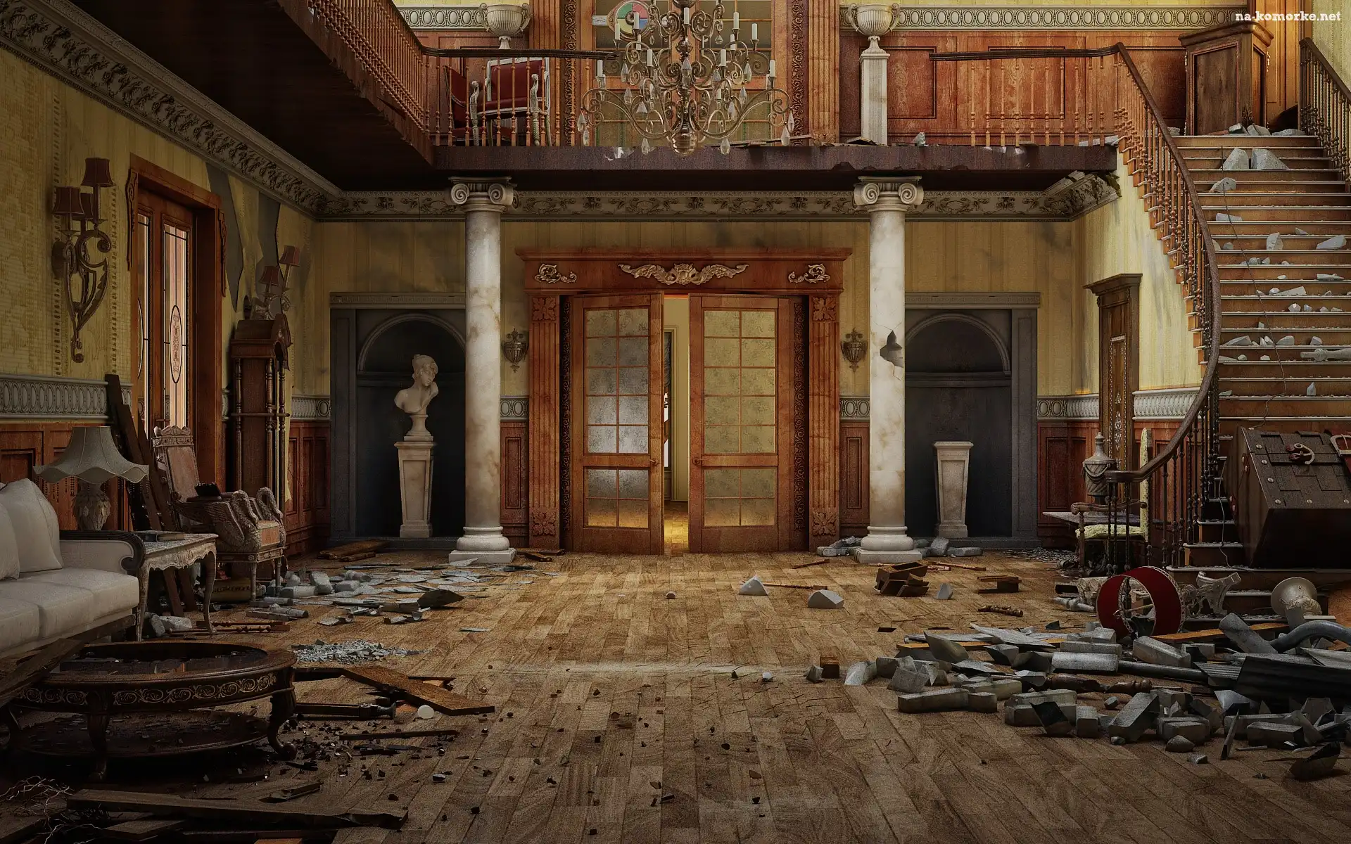 Salon, Schody, Kolumny