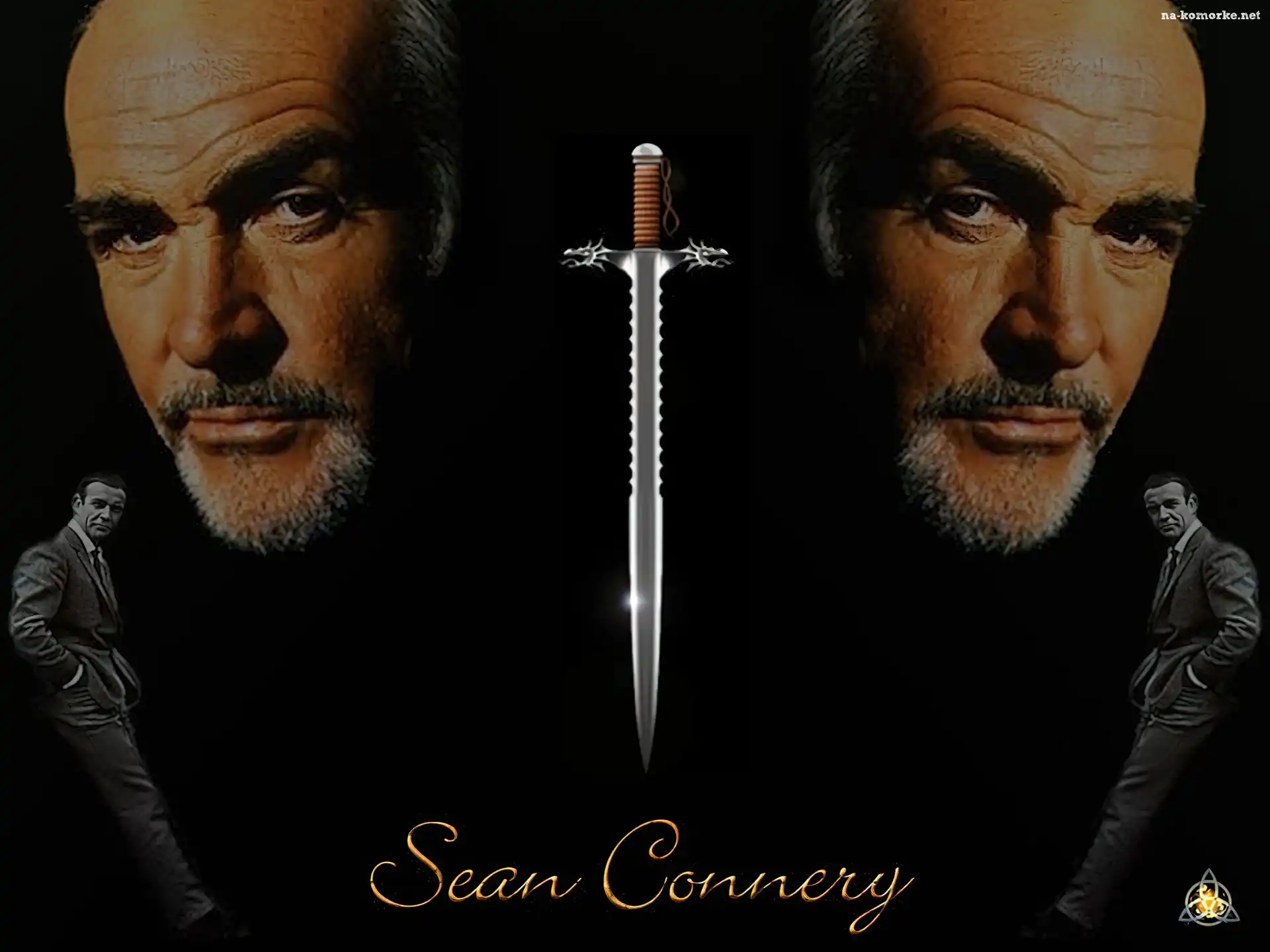 Sean Connery, miecz, twarze