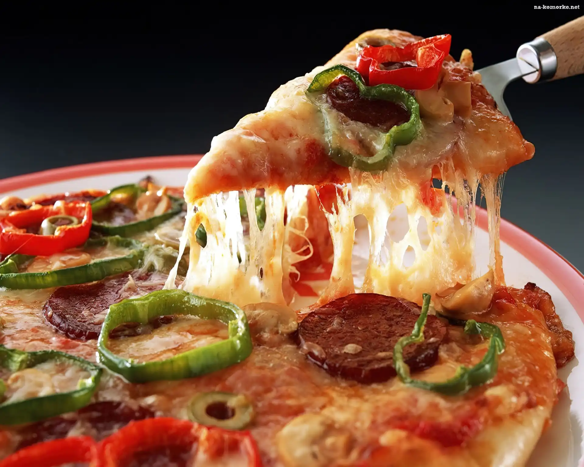 Pizza, Ser, Papryka