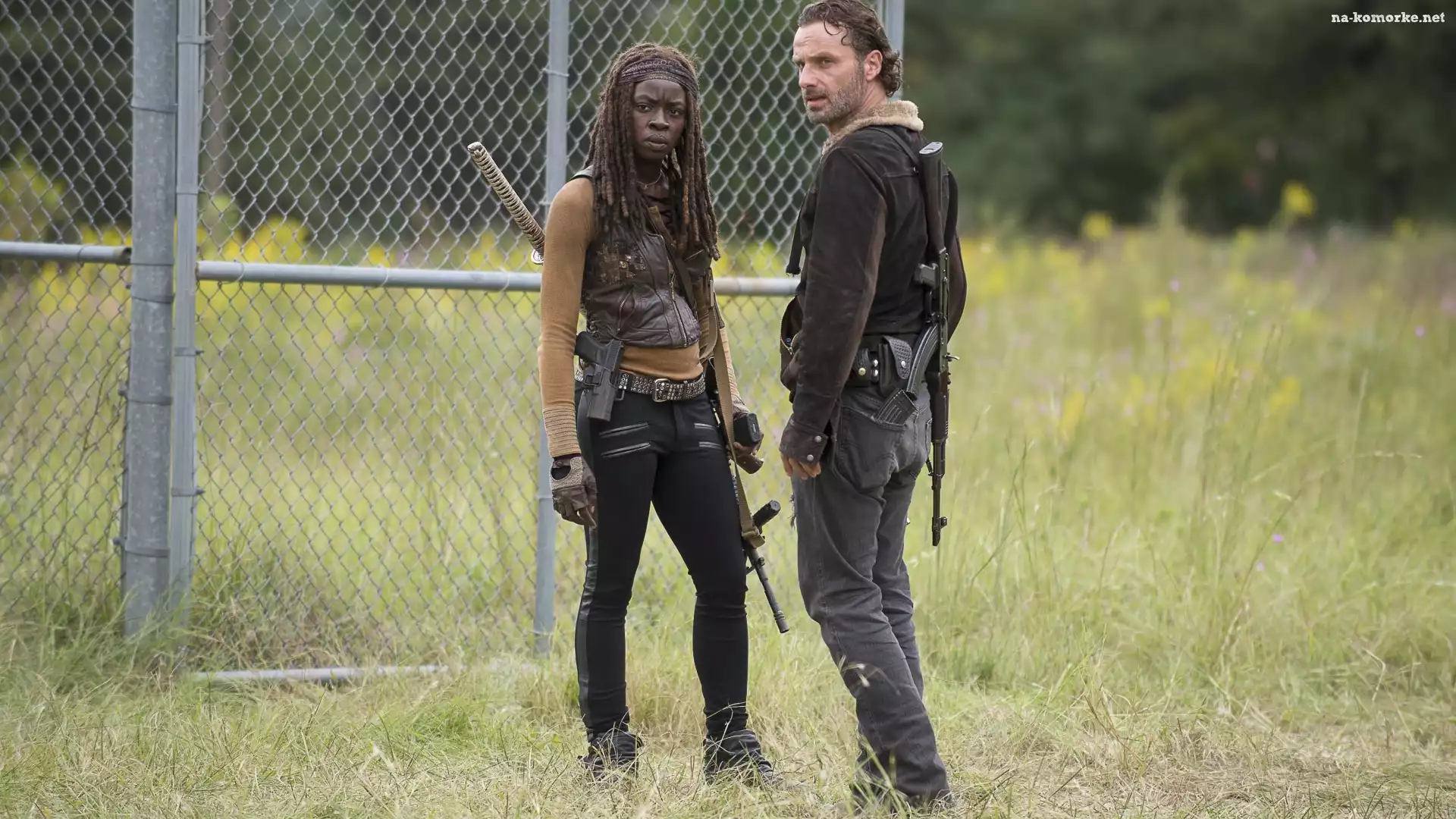 Serial, Michonne, Danai Gurira, The Walking Dead, Żywe trupy, Rick Grimes, Andrew Lincoln