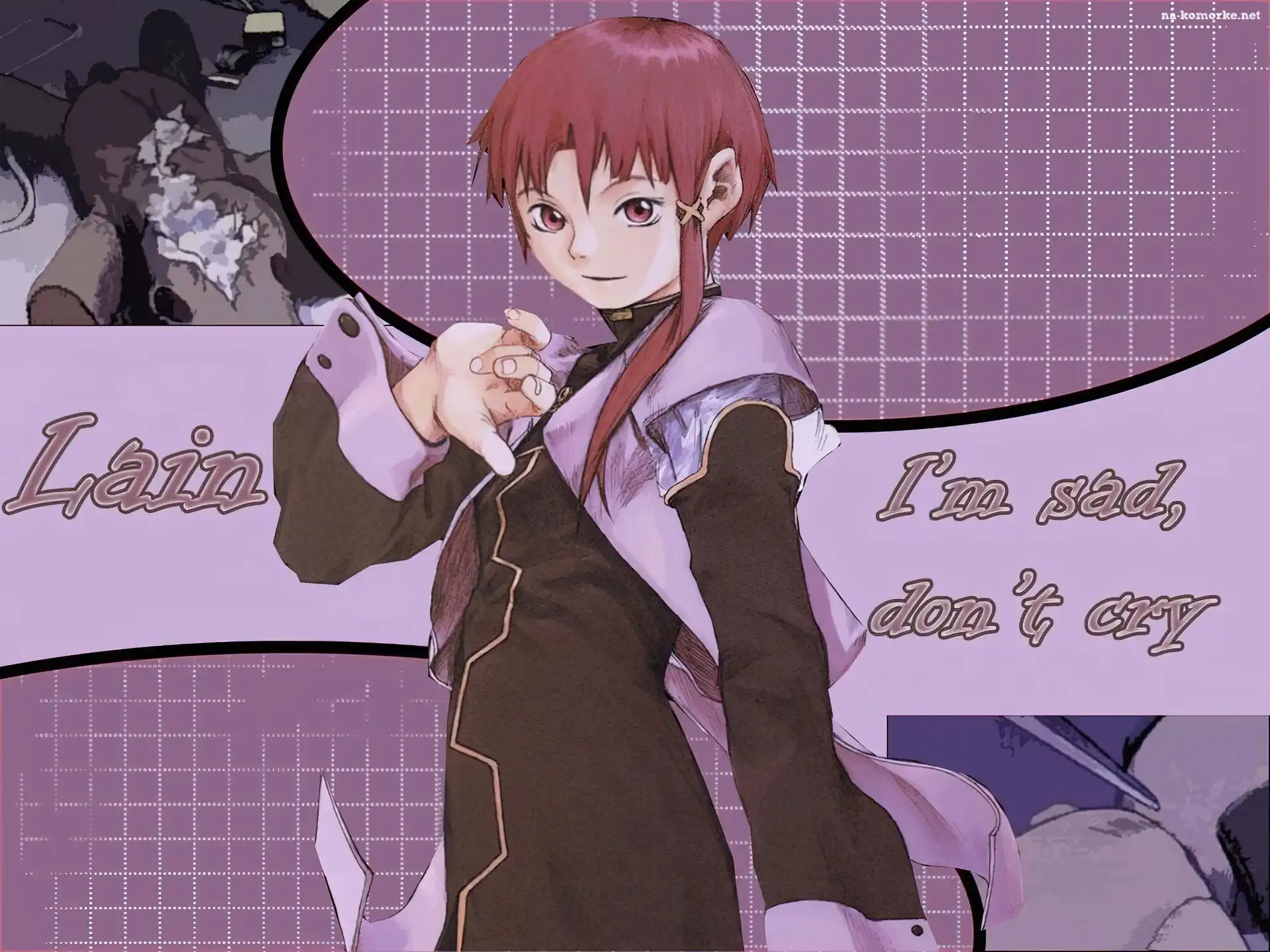 Serial Experiments Lain, rude włosy