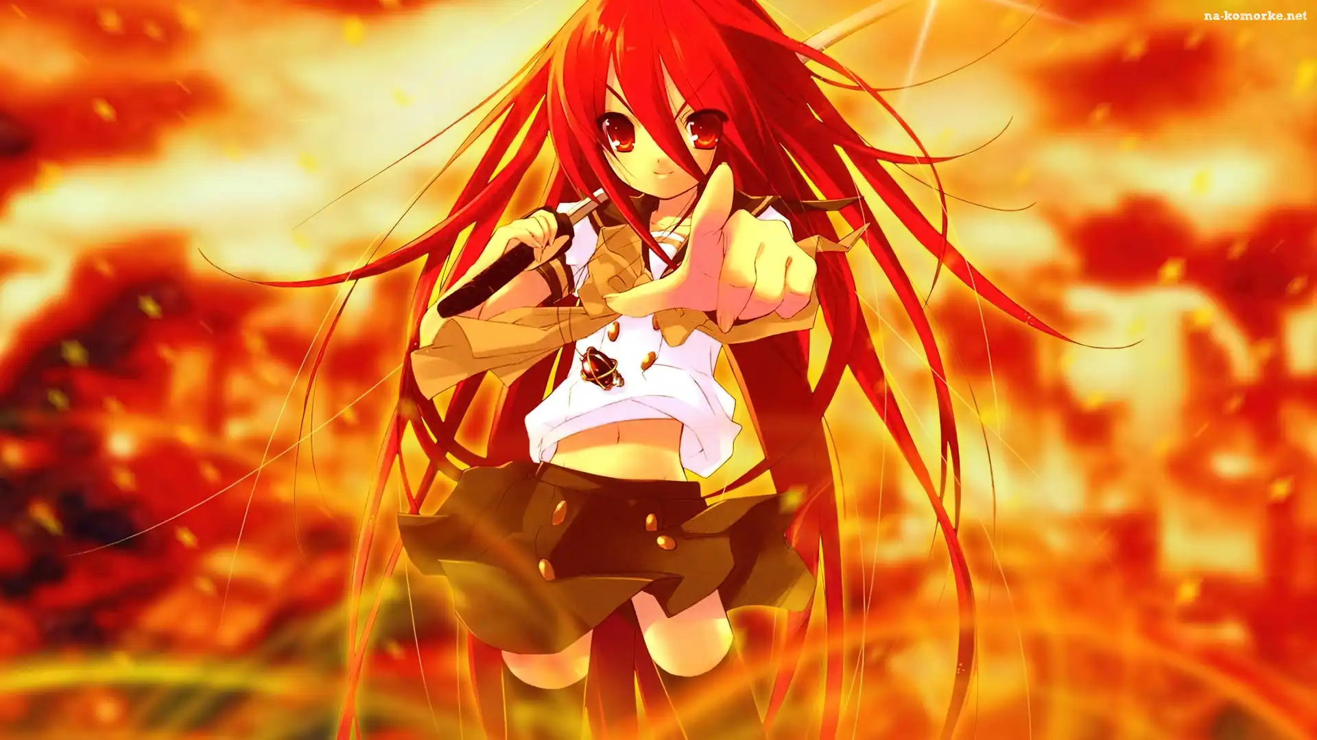 Shakugan No Shana, Włosy, Ogień, Czerwone