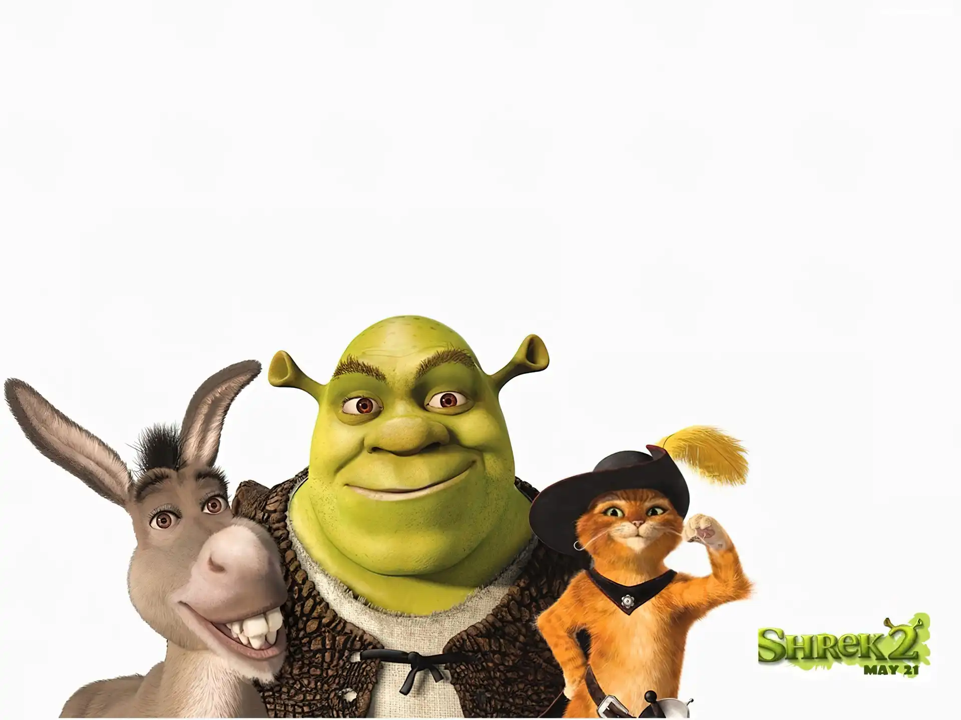 Shrek, Shrek 2, osioł, kot