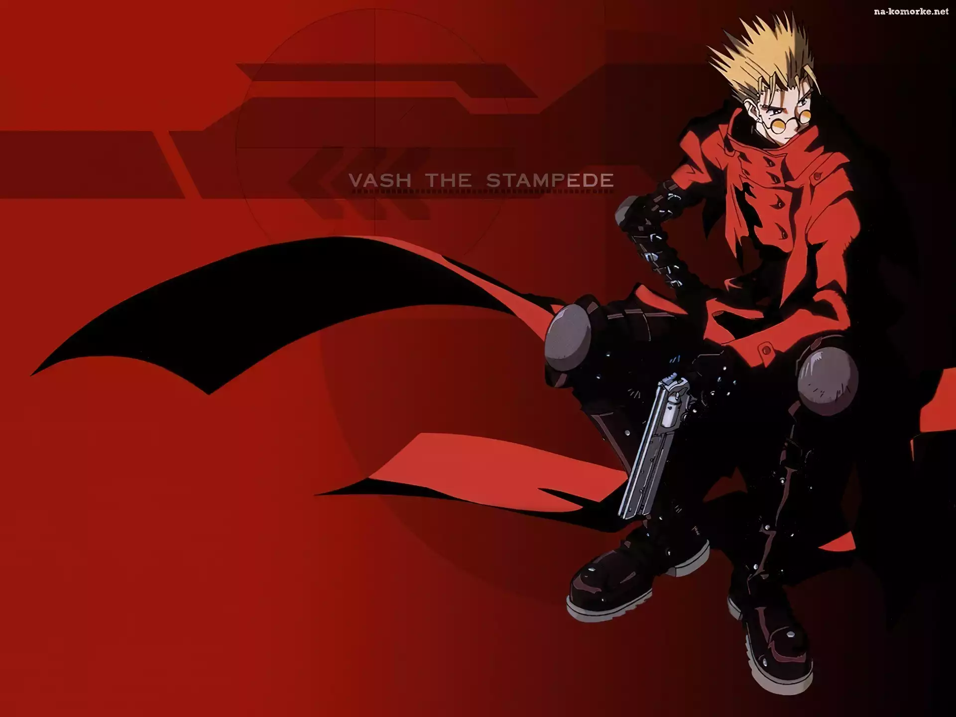 Trigun, pistolet, siedzi