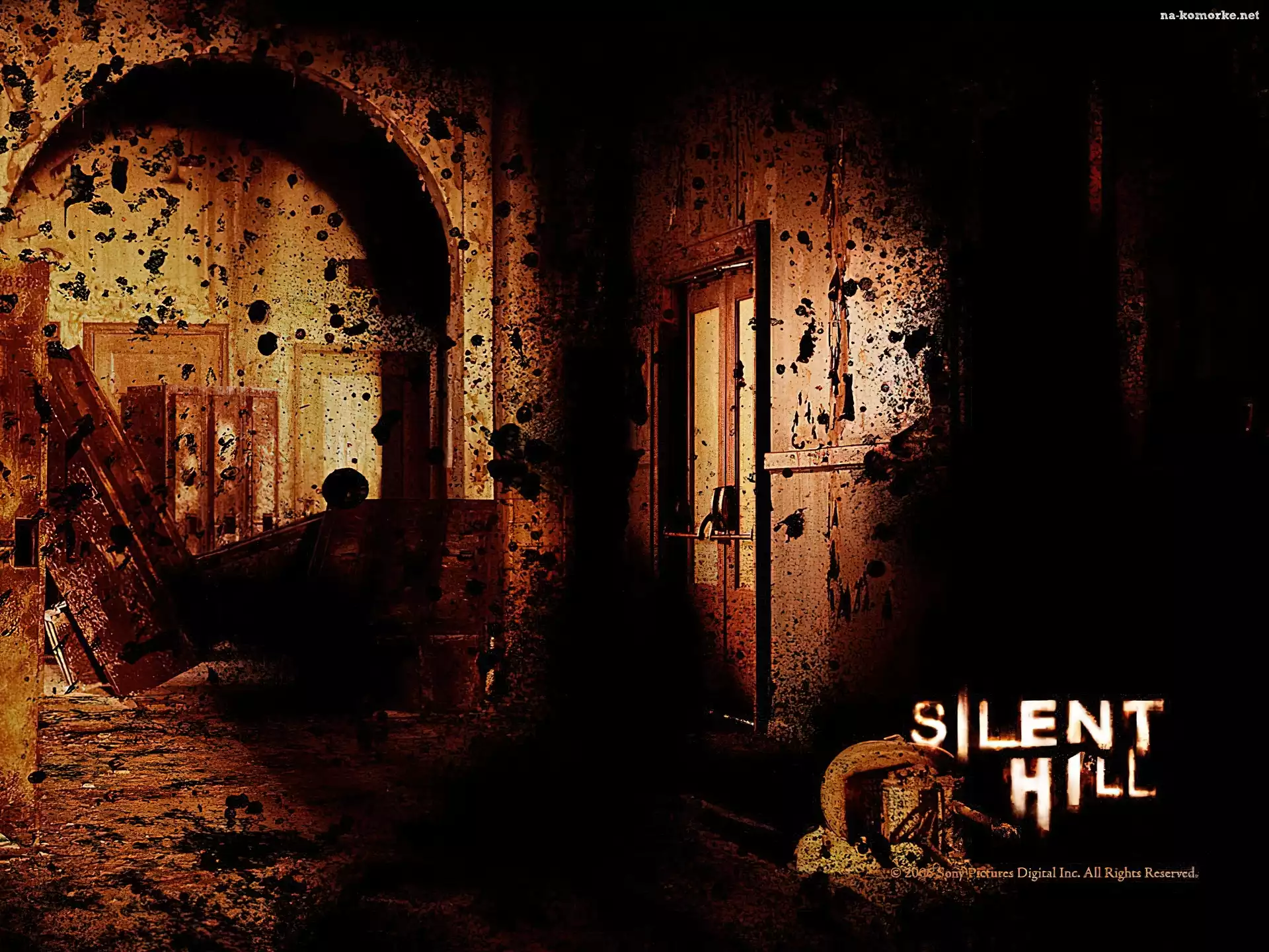 drzwi, plamy, Silent Hill, dom