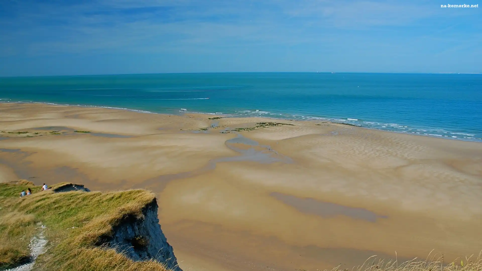 Skała, Plaża, Morze, Błękitne, Niebo