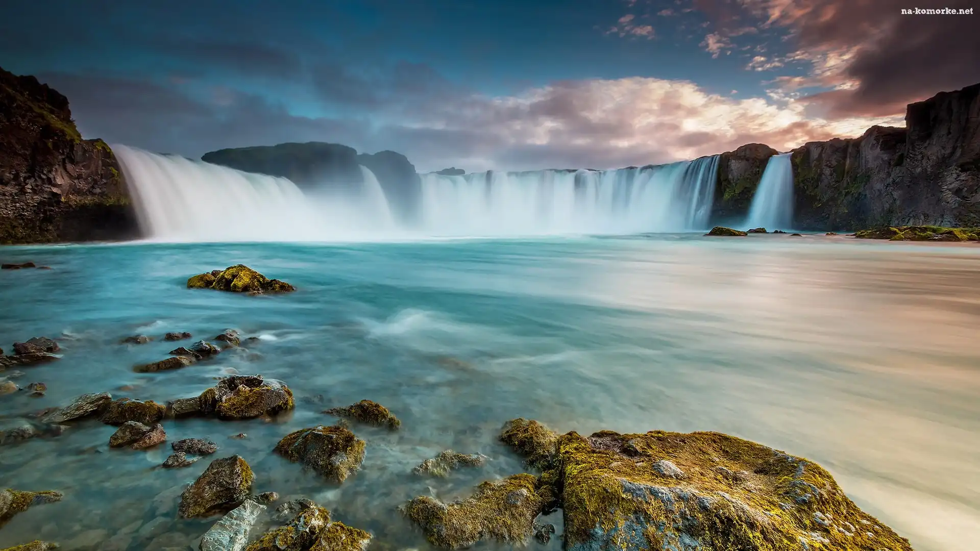 Islandia, Skały, Wodospad Godafoss, Rzeka Skjalfandafljot