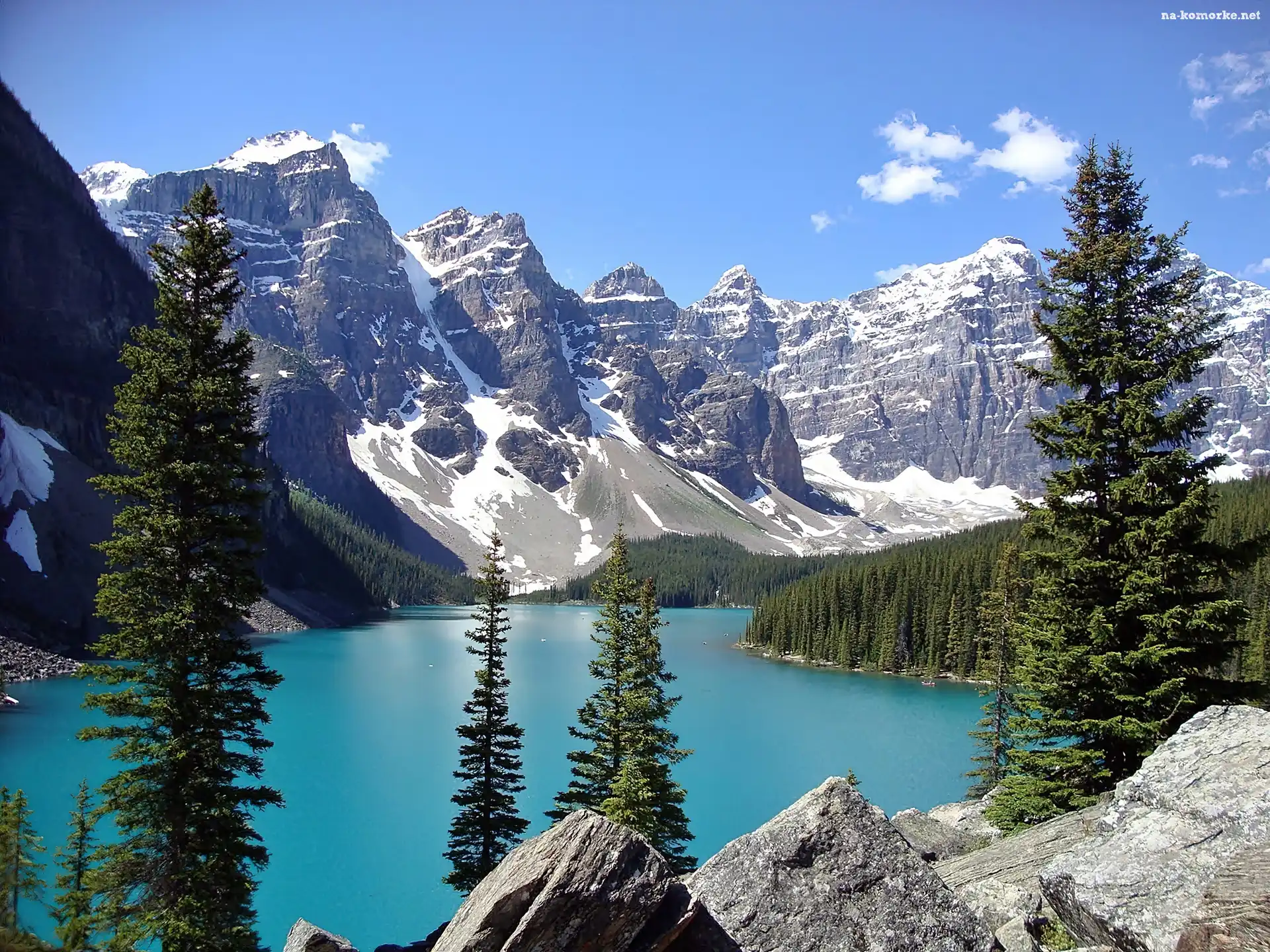 Park, Skały, Banff, Świerki, Narodowy, Góry, Lasy, Jezioro
