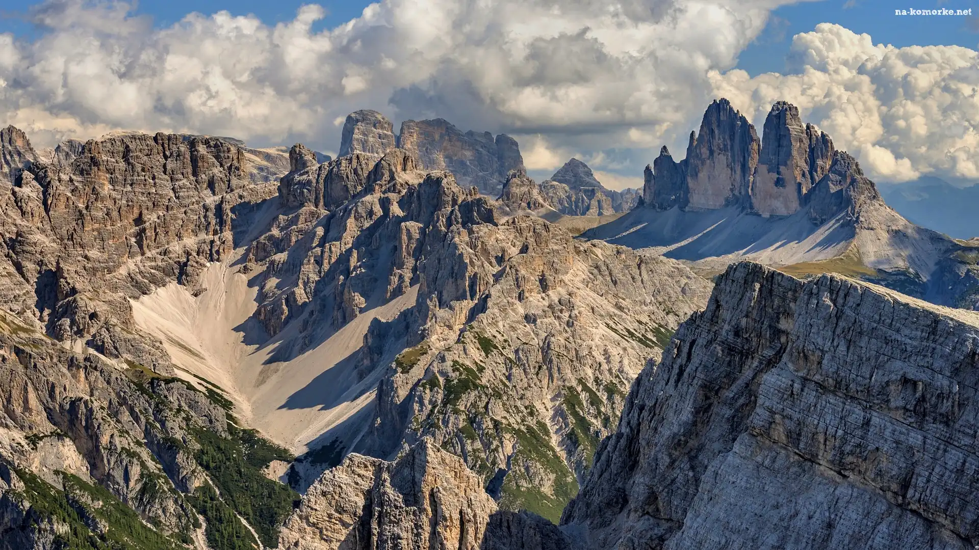 Włochy, Dolomity, Tre Cime di Lavaredo, Góry, Skały