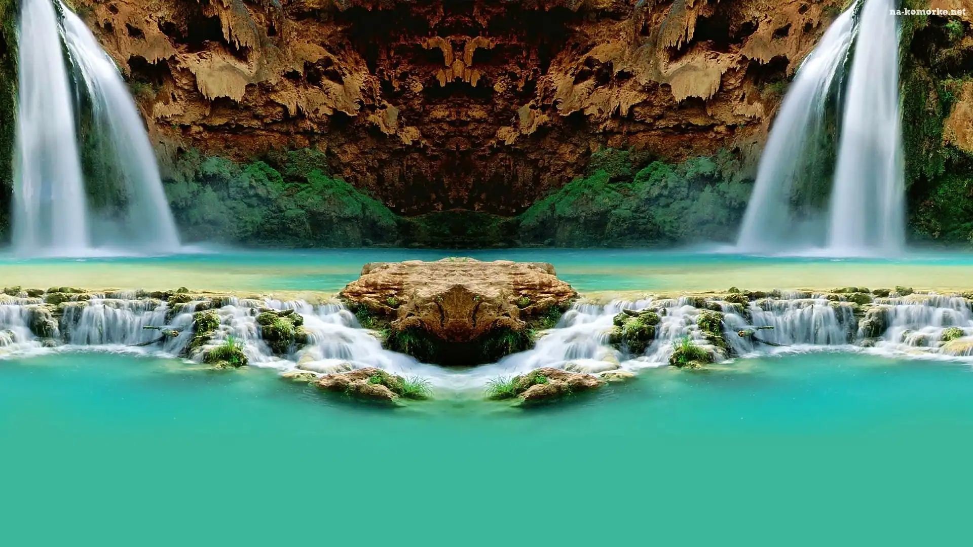 Skały, Arizona, Wodospad, Havasu