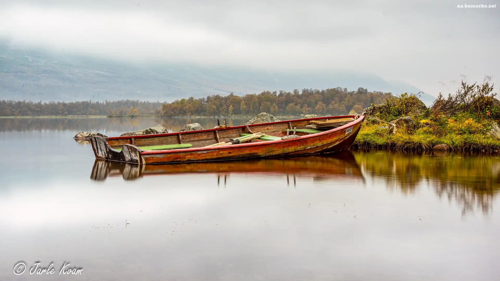 Łódka, Jezioro Mosvatnet, Skjolden, Skarpa, Norwegia
