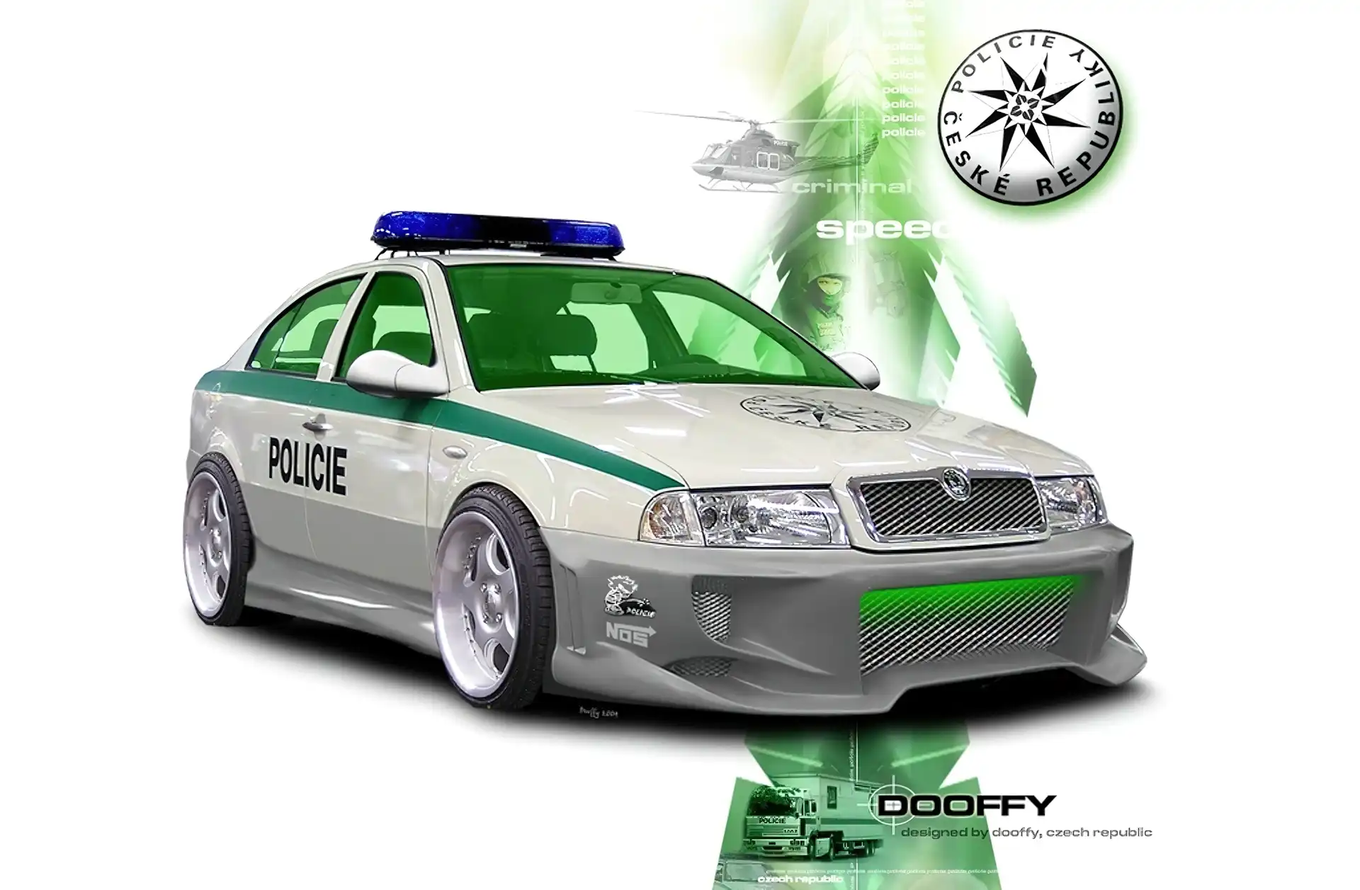 Skoda, Tuning, Octavia, Policja