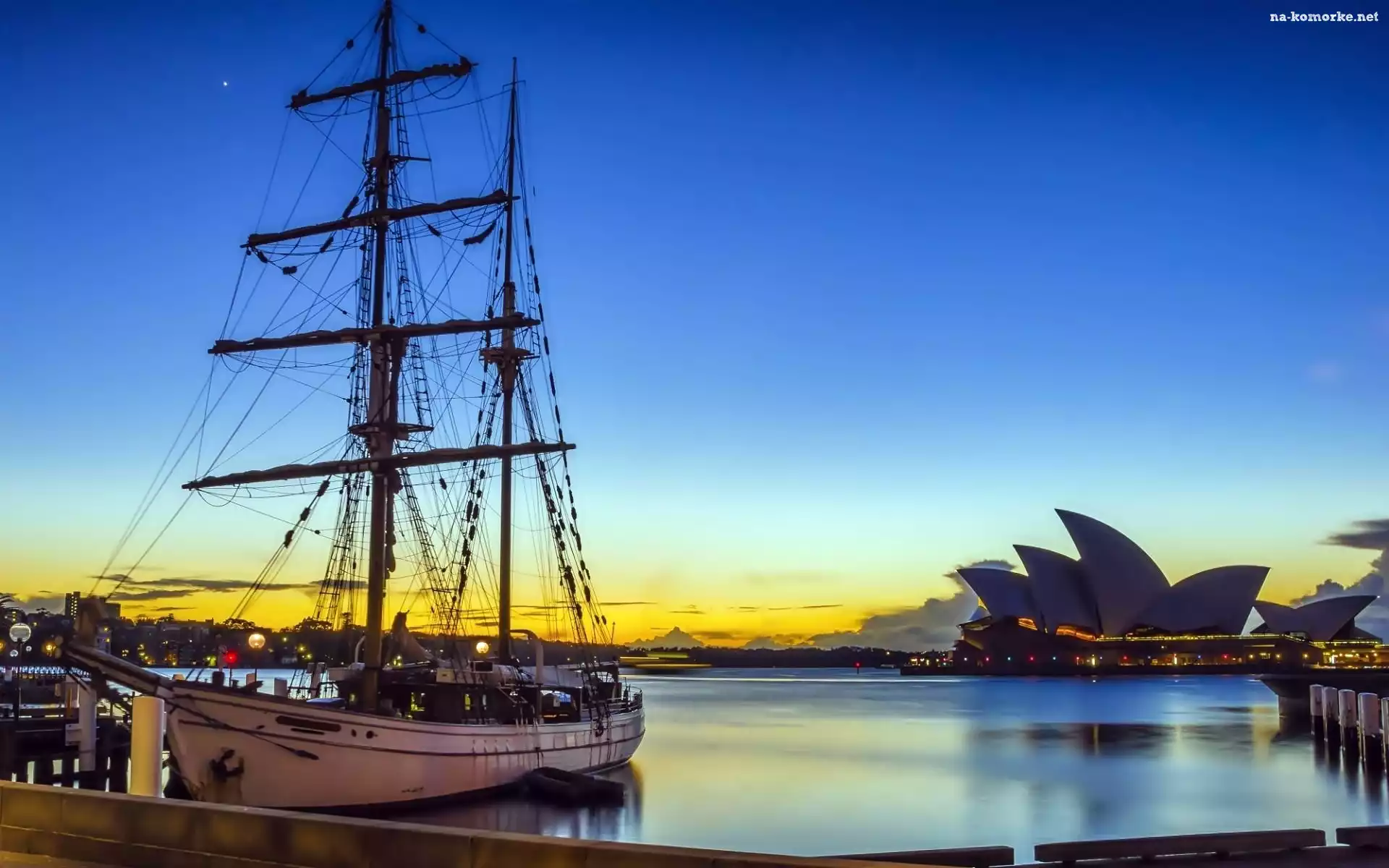 Słońca, Opera, Sydney, Żaglowiec, Wschód