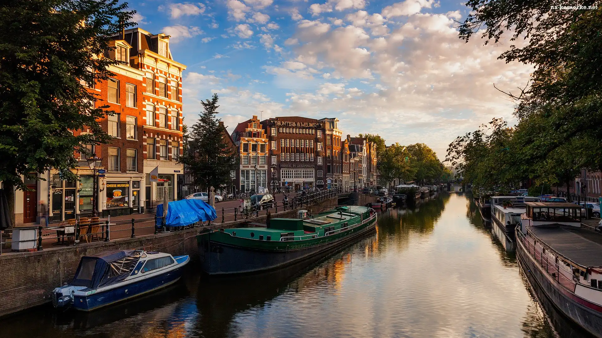 Zachód, Słońca, Amsterdam