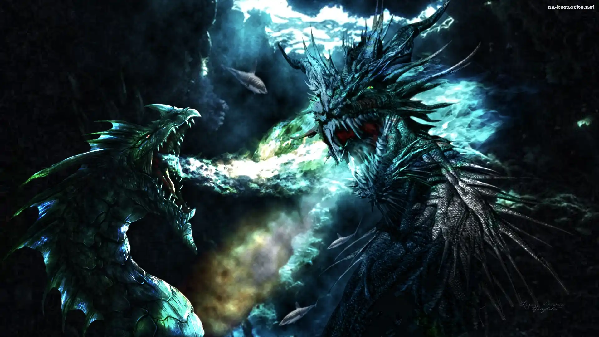 Ryby, Smoki, Fantasy