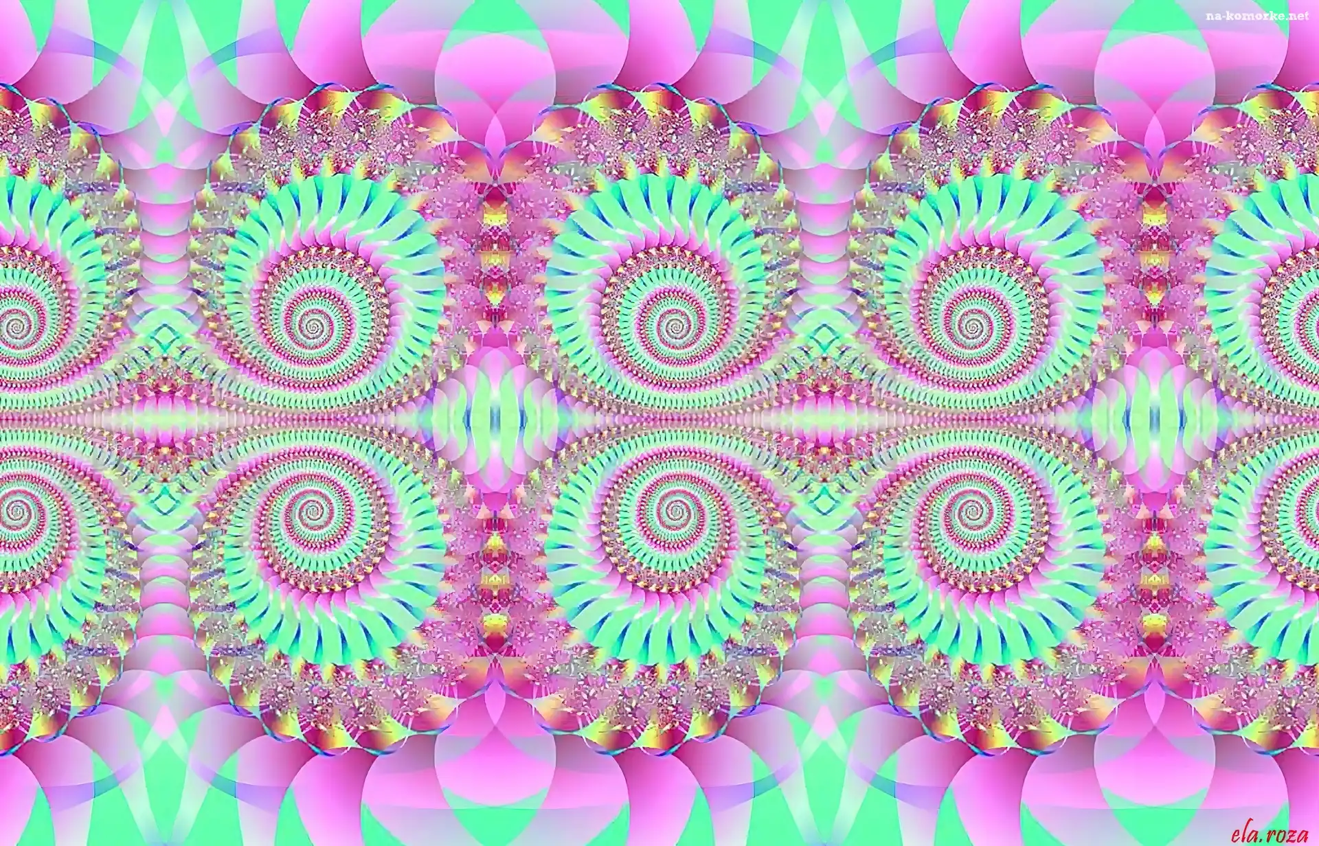 Kolorowe, Fraktale, Spirale