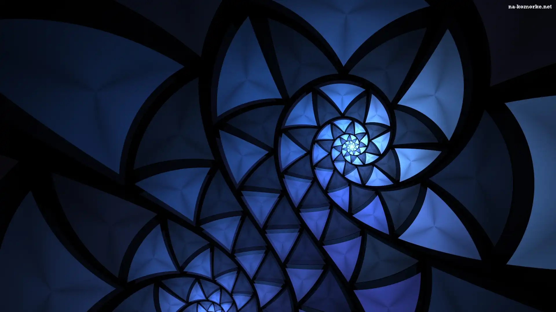Niebieskie, Spirale, Abstrakcja