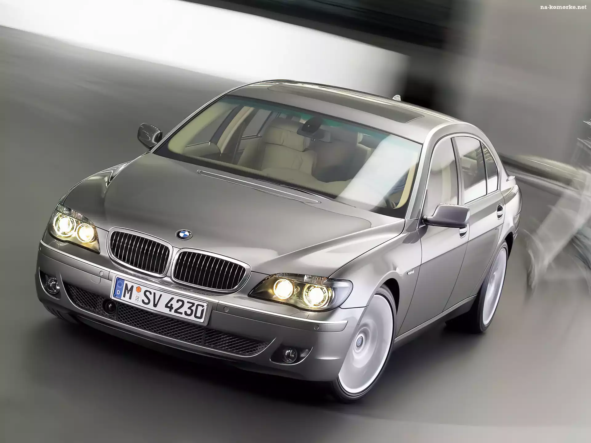 Srebrny, Zakręt, Bmw Seria 7, E66