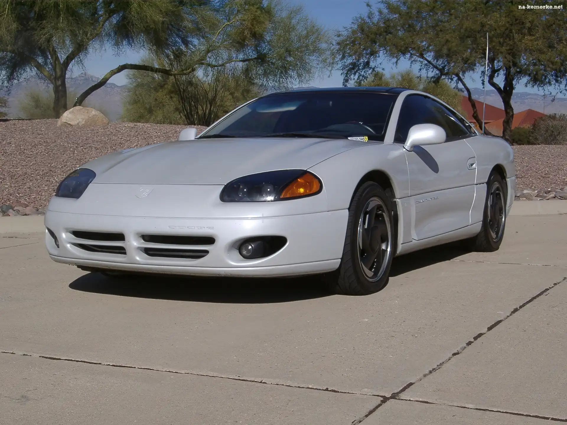 Srebrny, Sportowy, Dodge Stealth