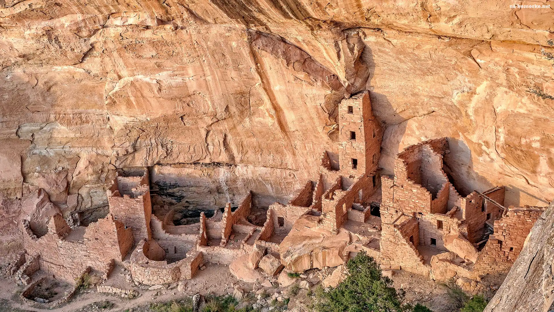 Stany Zjednoczone, Pałac Klifowy, Zabytek, Stan Kolorado, Park Narodowy Mesa Verde, Skały, Ruiny osiedla klifowego