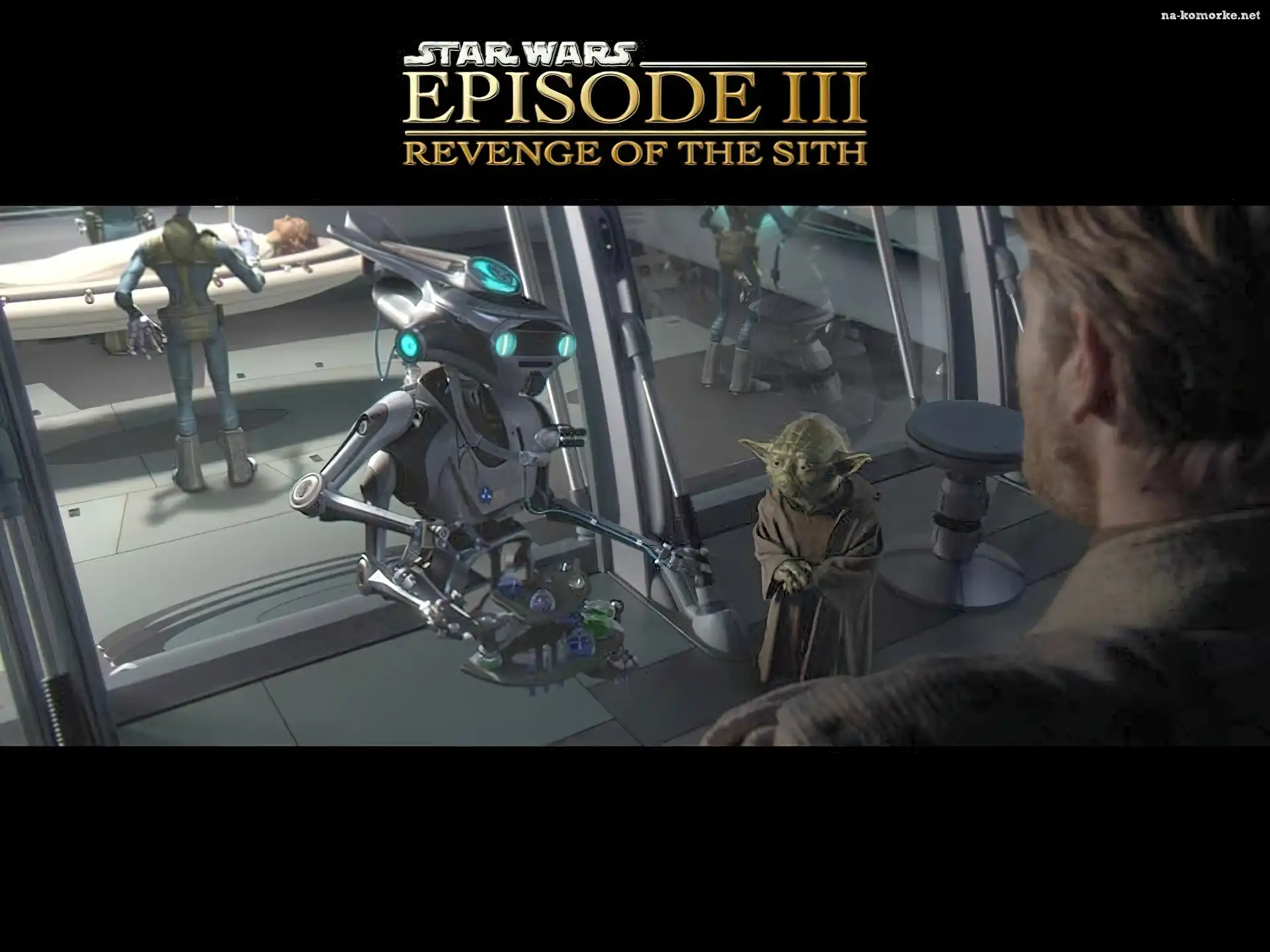 Star Wars, Yoda, robot, mężczyzna