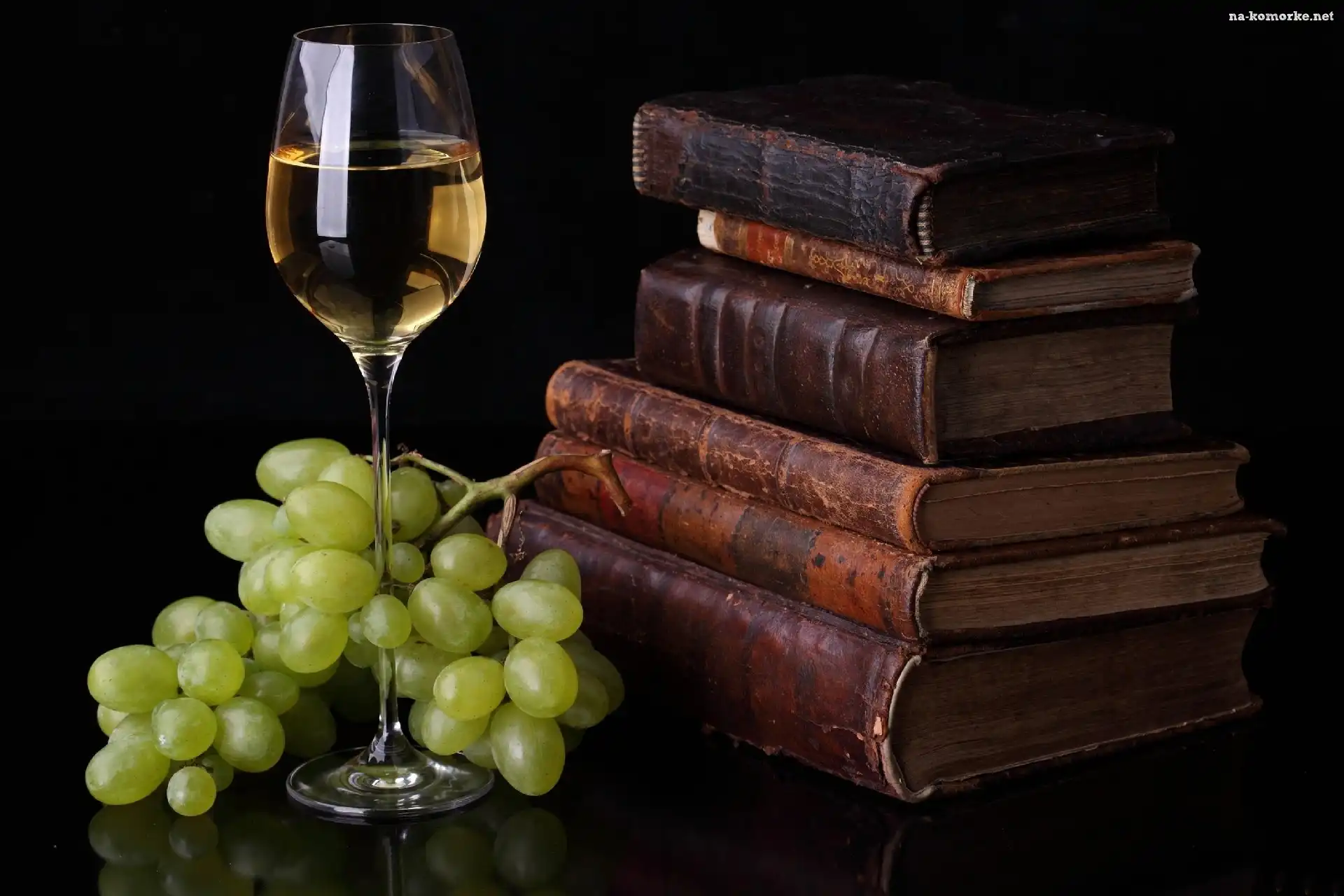 Stare, Wino, Książki, Winogrona