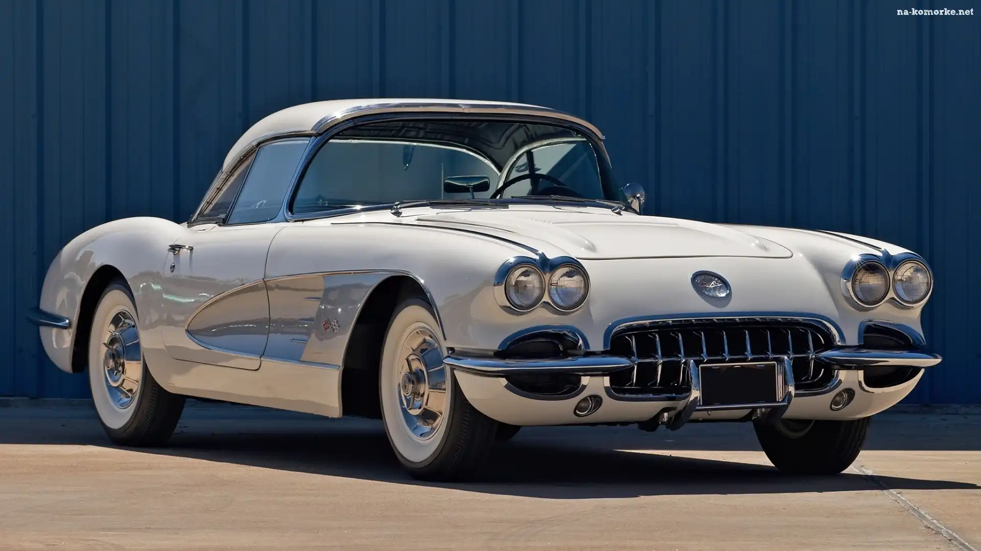 Stingray, Chevrolet, Biały, Zabytkowy, Corvette, 1958