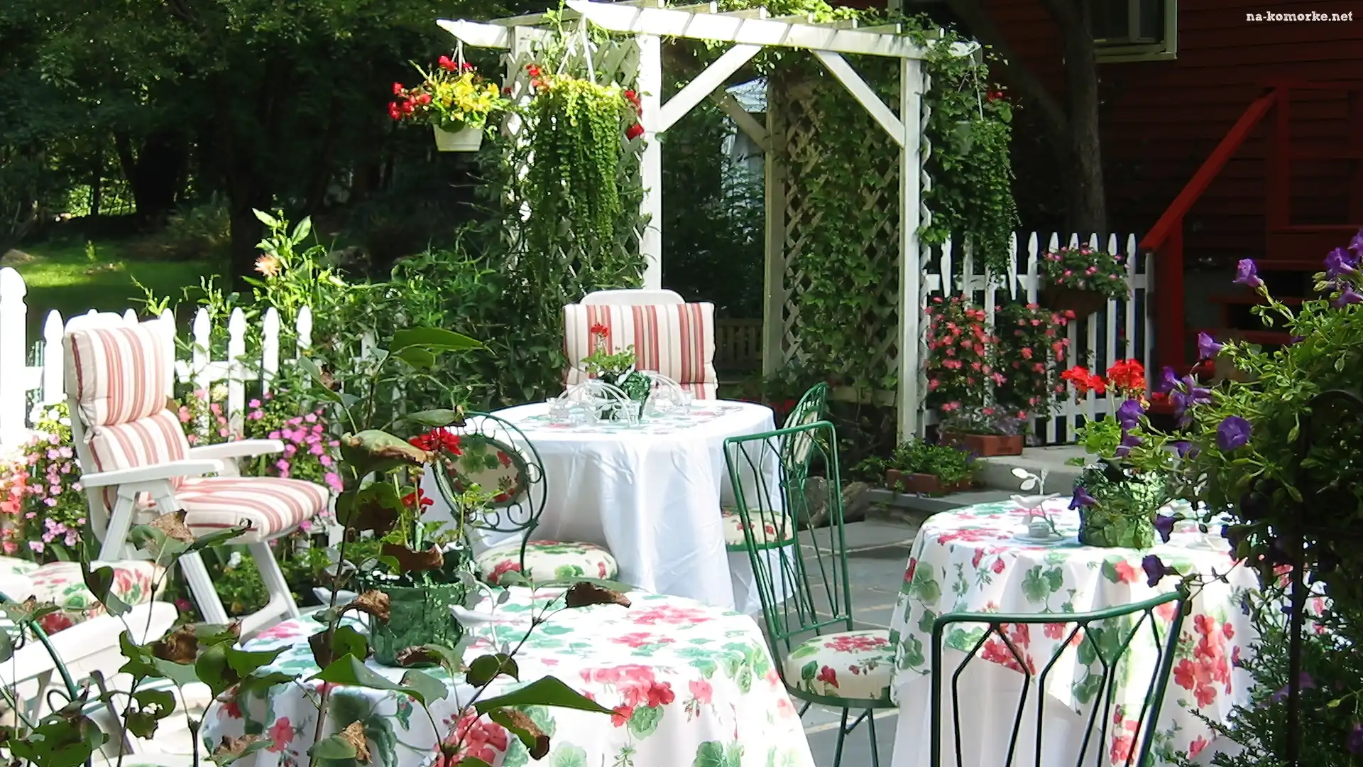Ogród, Stoliki, Pergola