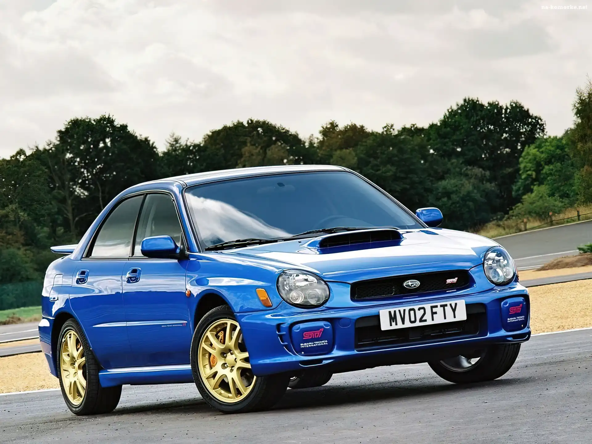 Subaru Impreza, Złote Alufelgi, Niebieskie, VTI