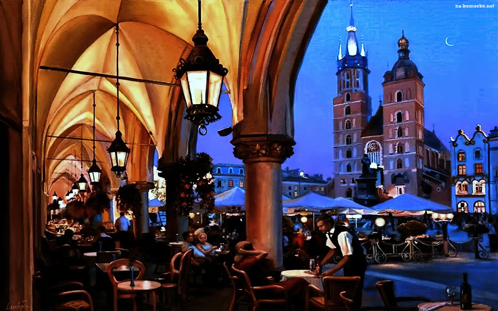 Sukiennice, Kraków, Widoczek, Katedra Mariacka