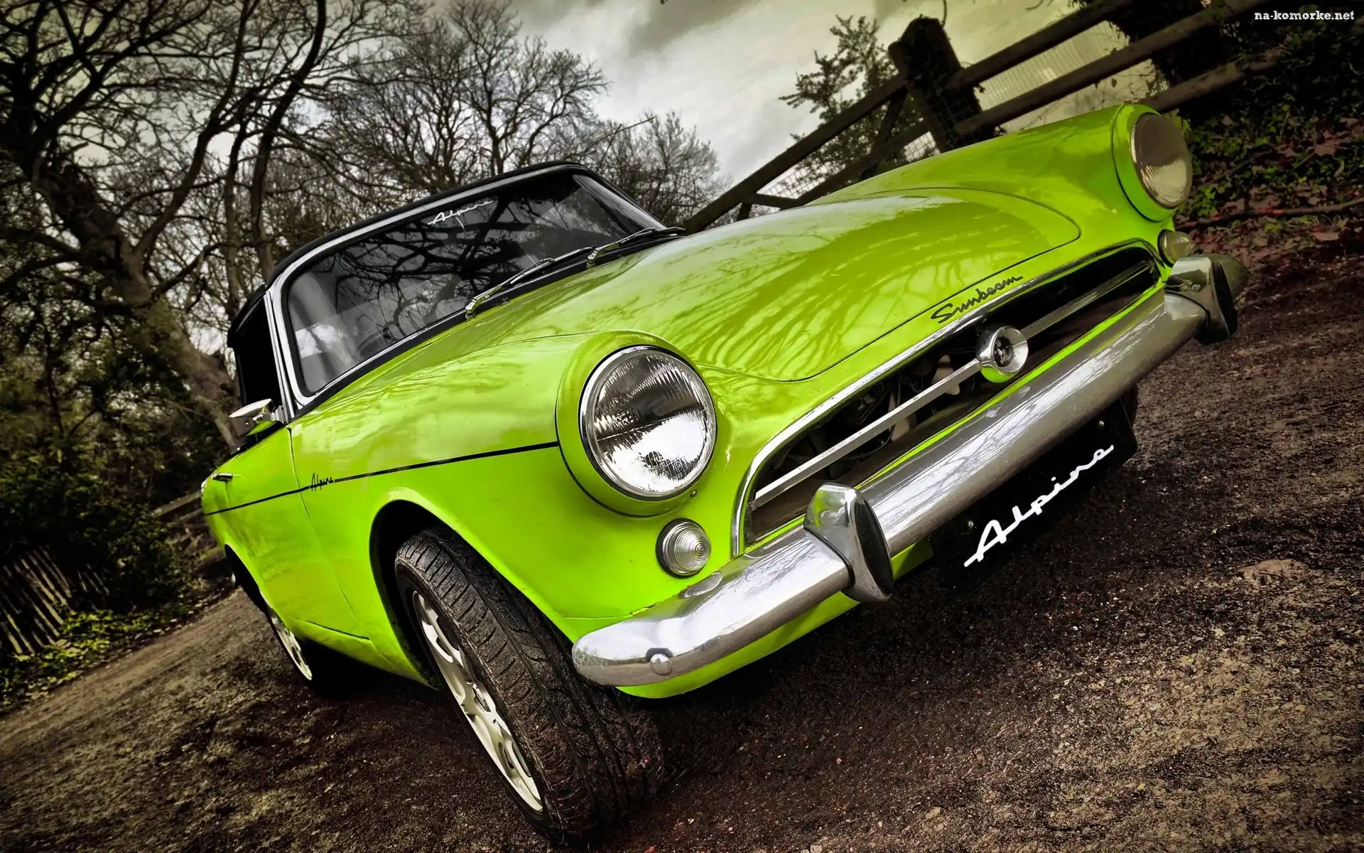 Sunbeam Alpine, Ogrodzenie, Podwórko, Drzewa