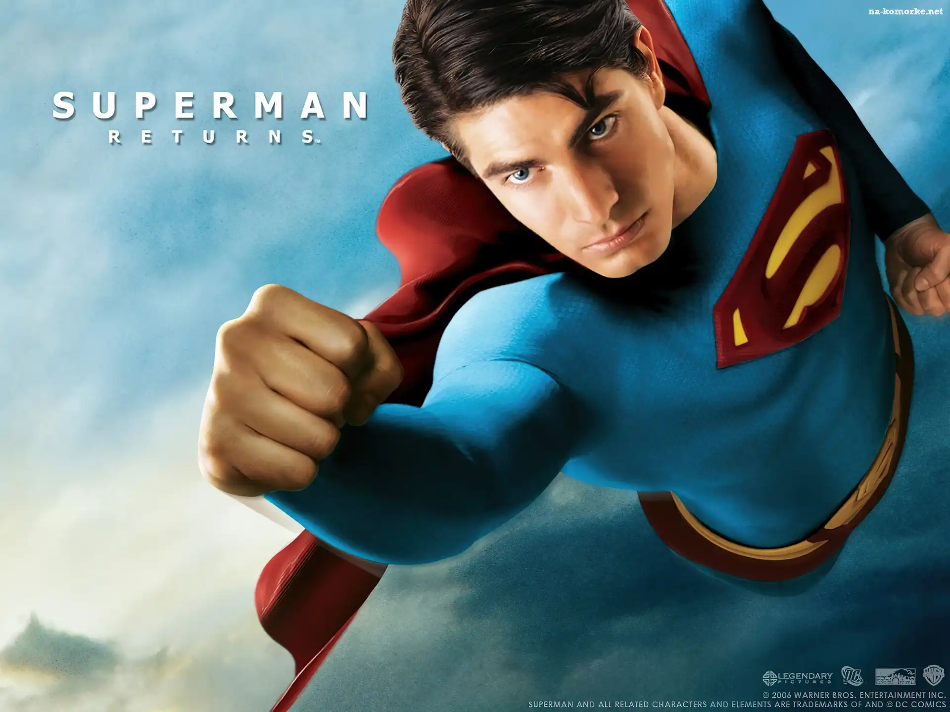 Superman Returns, pięść, Brandon Routh, leci