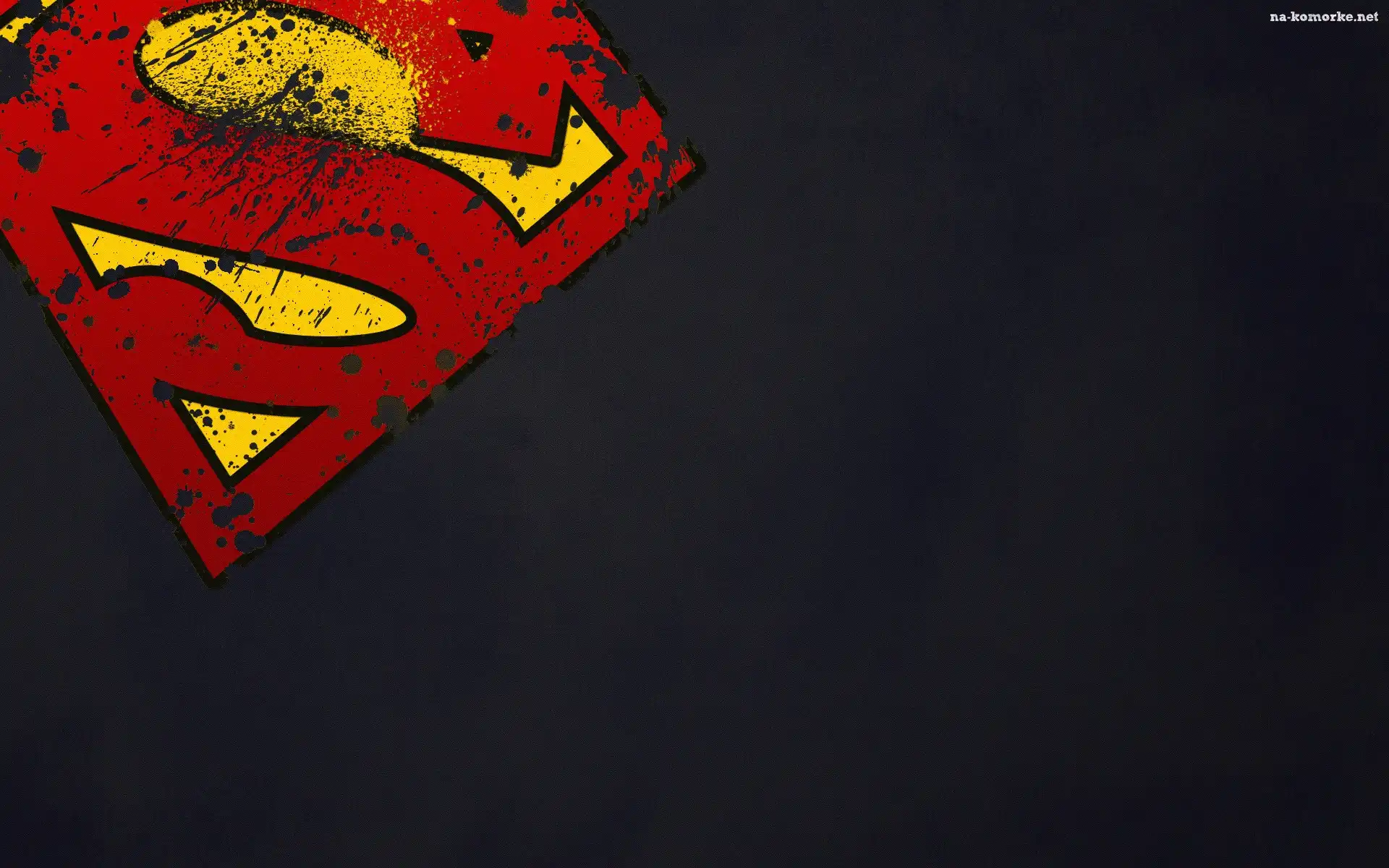 Supermen, Tło, Logo, Czarne