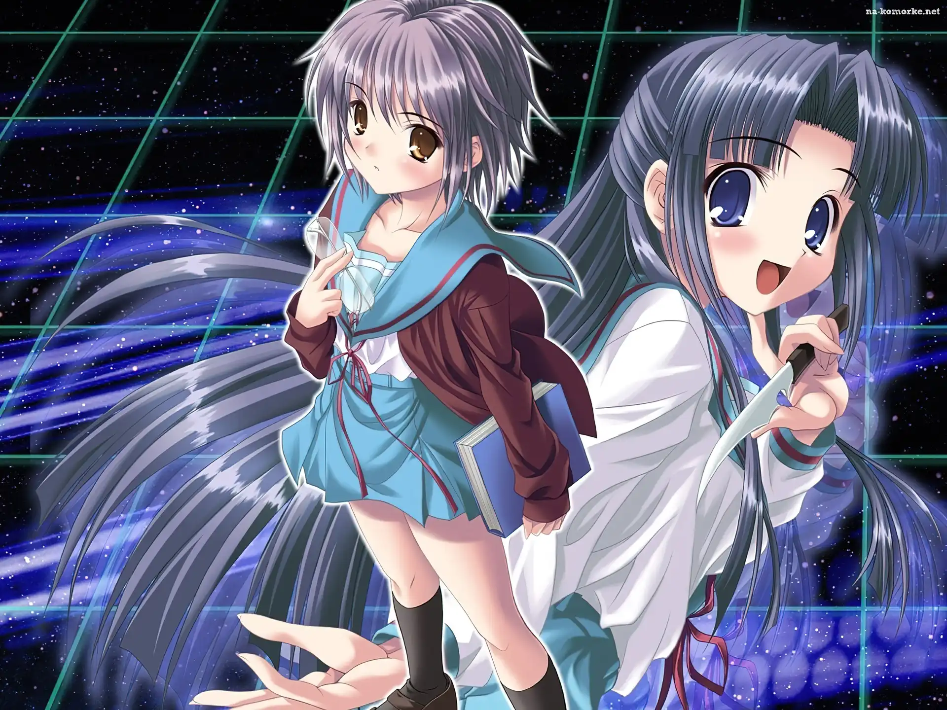 Suzumiya Haruhi No Yuuutsu, nóż, okulary
